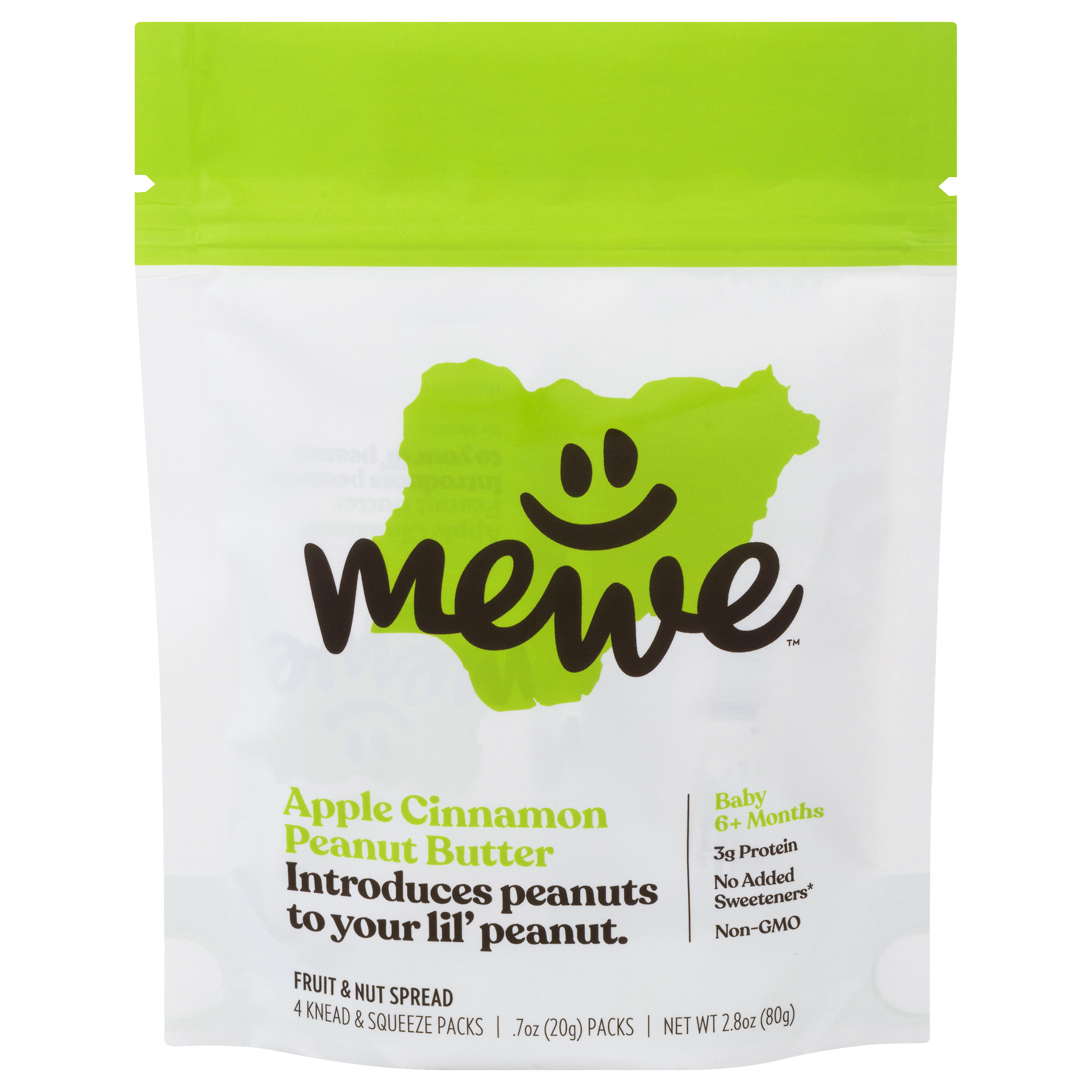 Mewe Baby (6+ Months) Apple Cinnamon Peanut Butter Fruit & Nut Spread 4 Ea