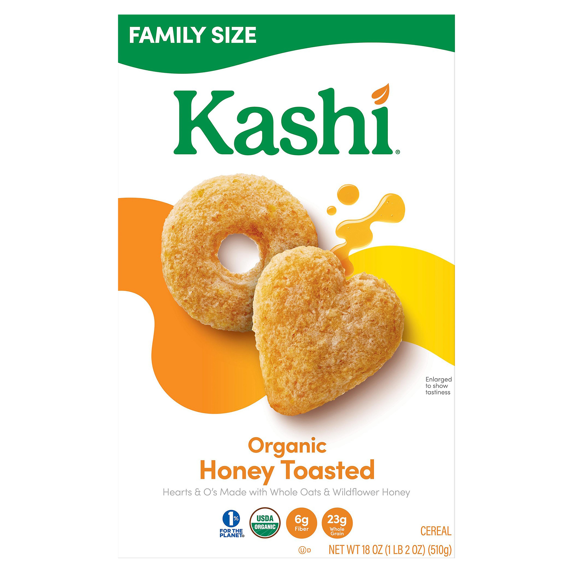 Kashi Family Size Organic Honey Toasted Cereal 18 Oz