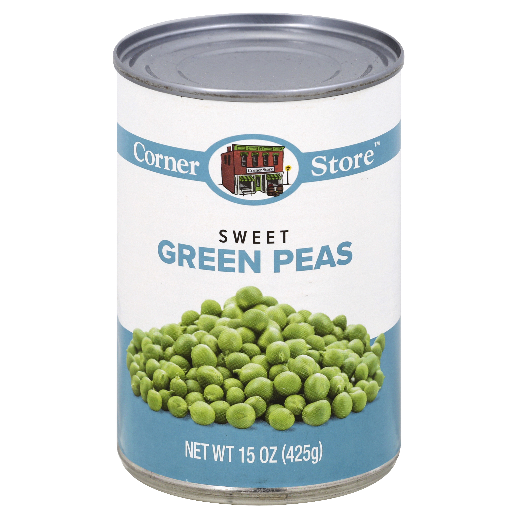 Corner Store Green Peas 15 Oz
