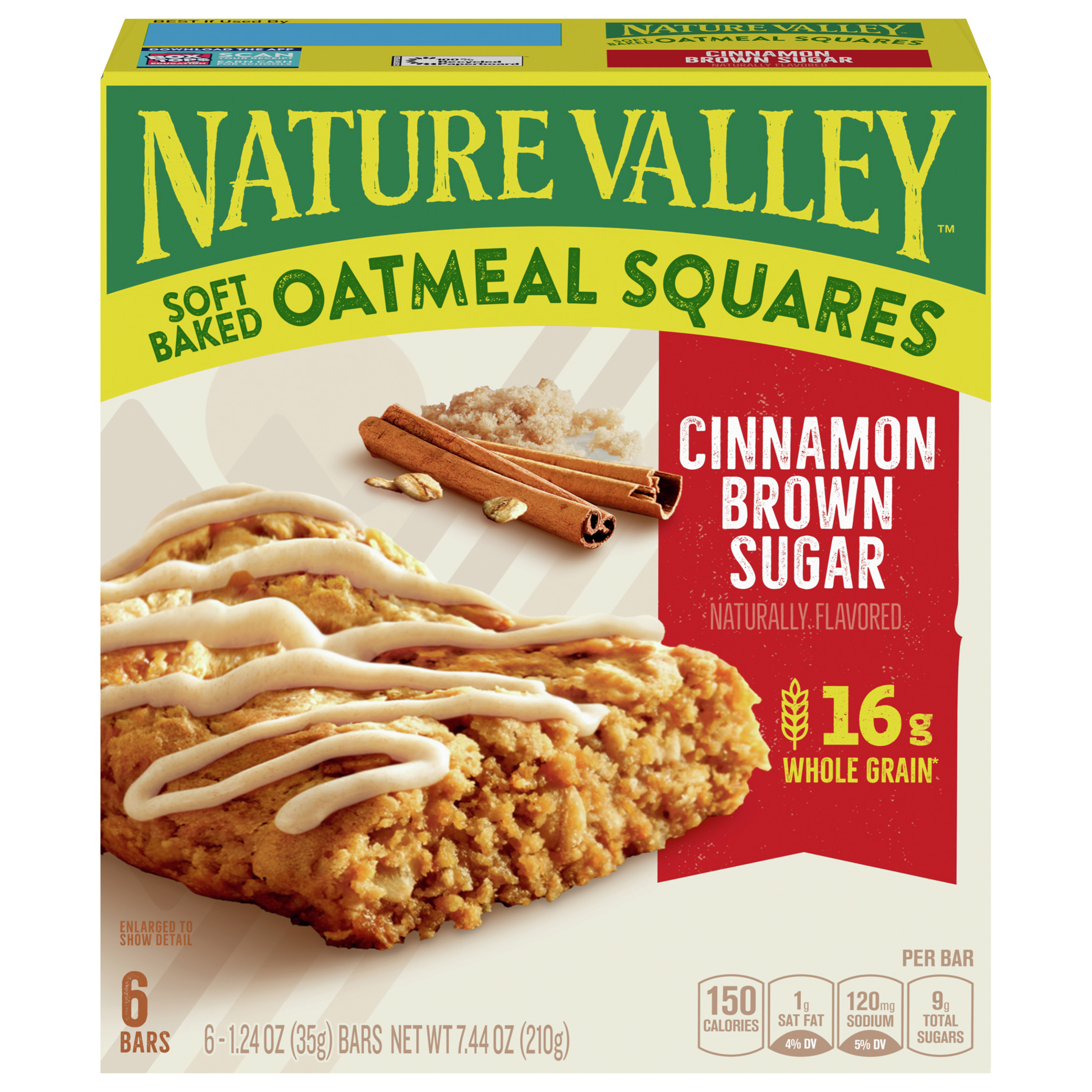 Oatmeal Squares, Cinnamon Brown Sugar, Soft Baked