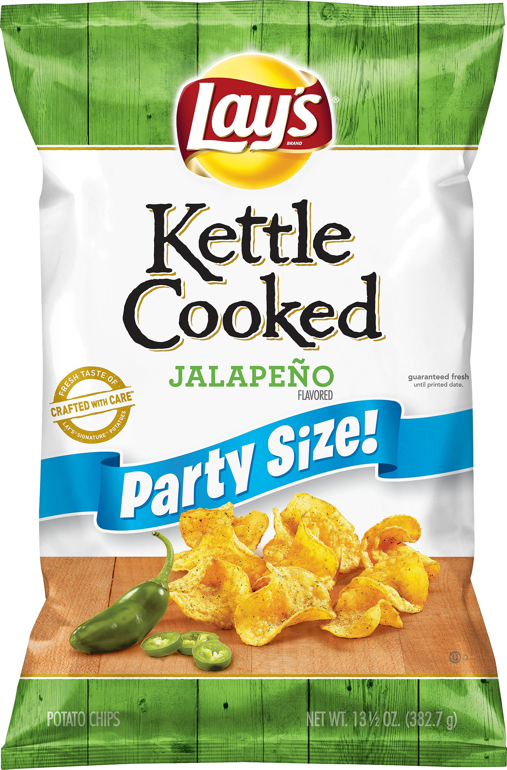 Potato Chips, Jalapeno Flavored, Kettle Cooked, Party Size