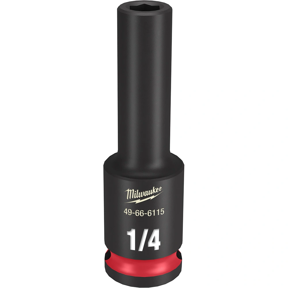 3/8" Drive 1/4" Shockwave Impact Deep 6 Point Socket Milwaukee