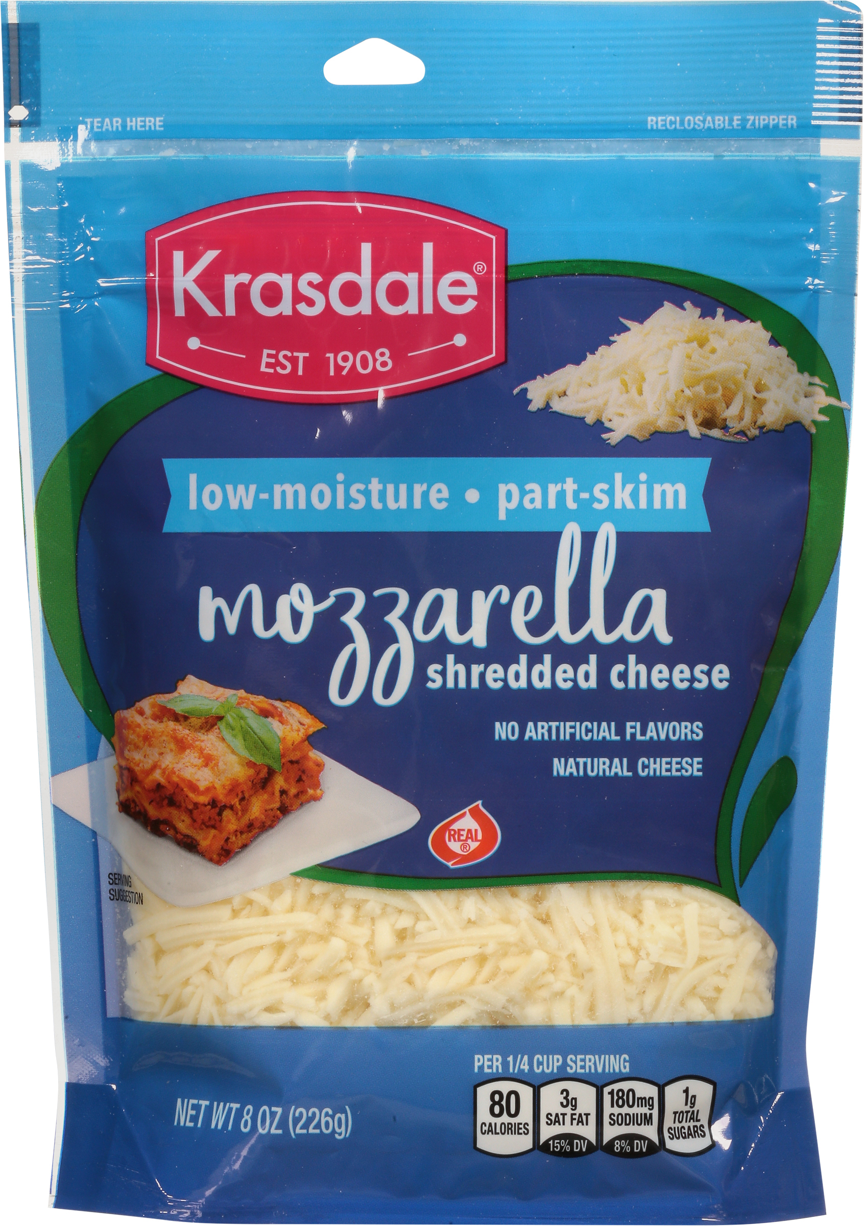 Shredded Cheese, Part-Skim, Low-Moisture, Mozzarella
