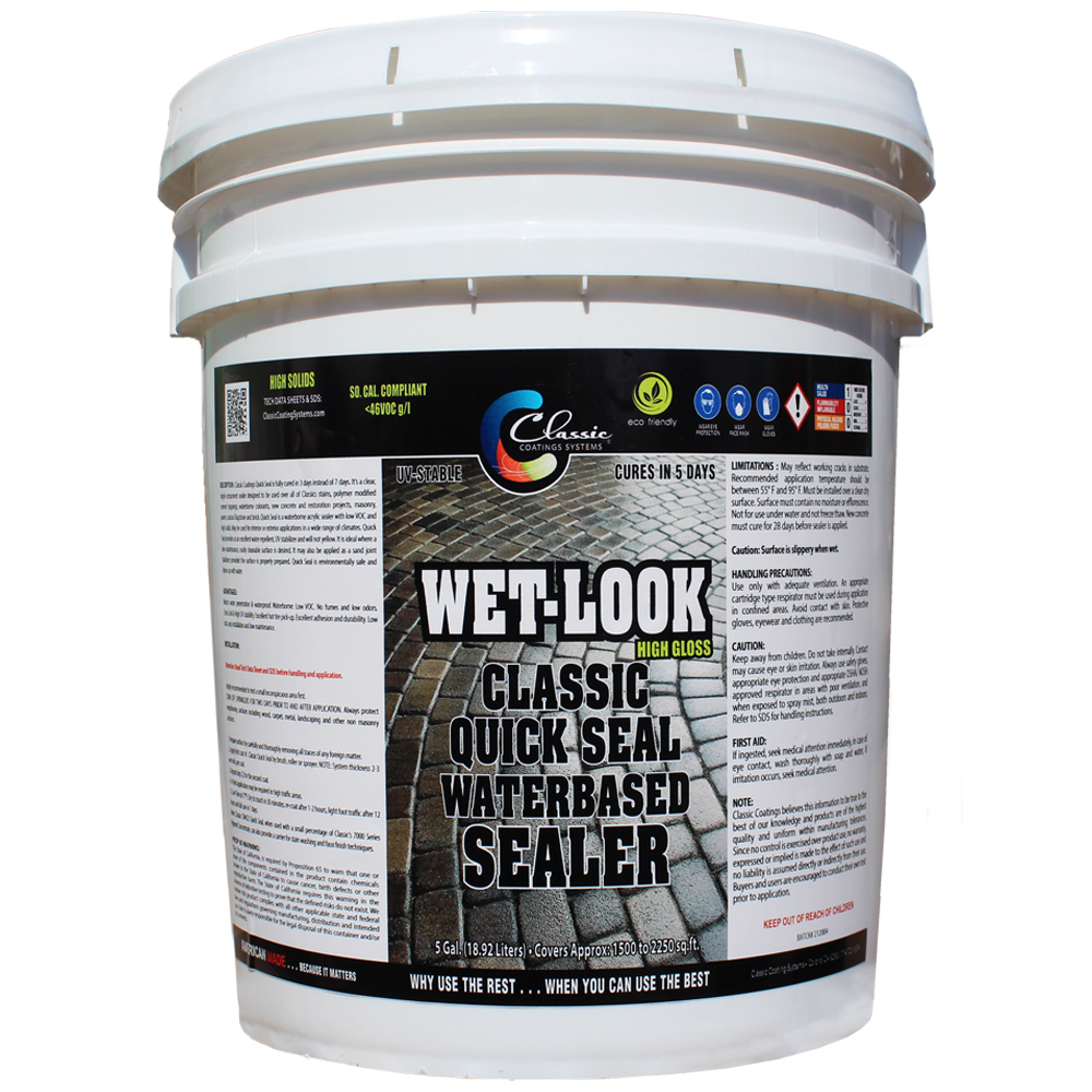 Classic CW423 5 gal Quick Seal Wet Look Sealer - White Cap