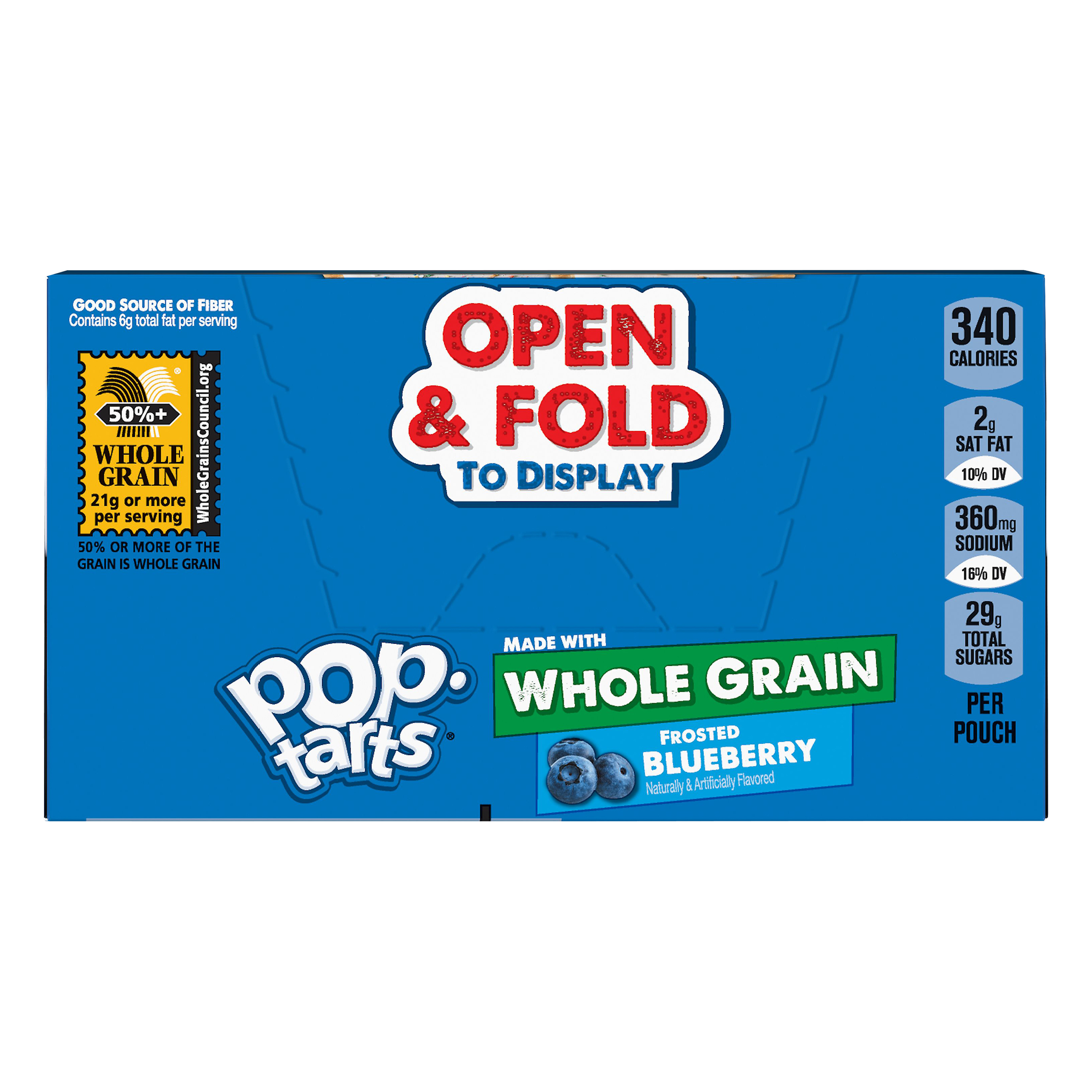 Pop-tarts Whole Grain Frosted Blueberry Toaster Pastries 6 - 3.3 Oz Pouches