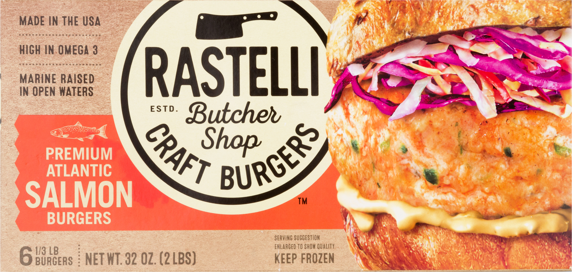 Burgers, Salmon, Premium Atlantic