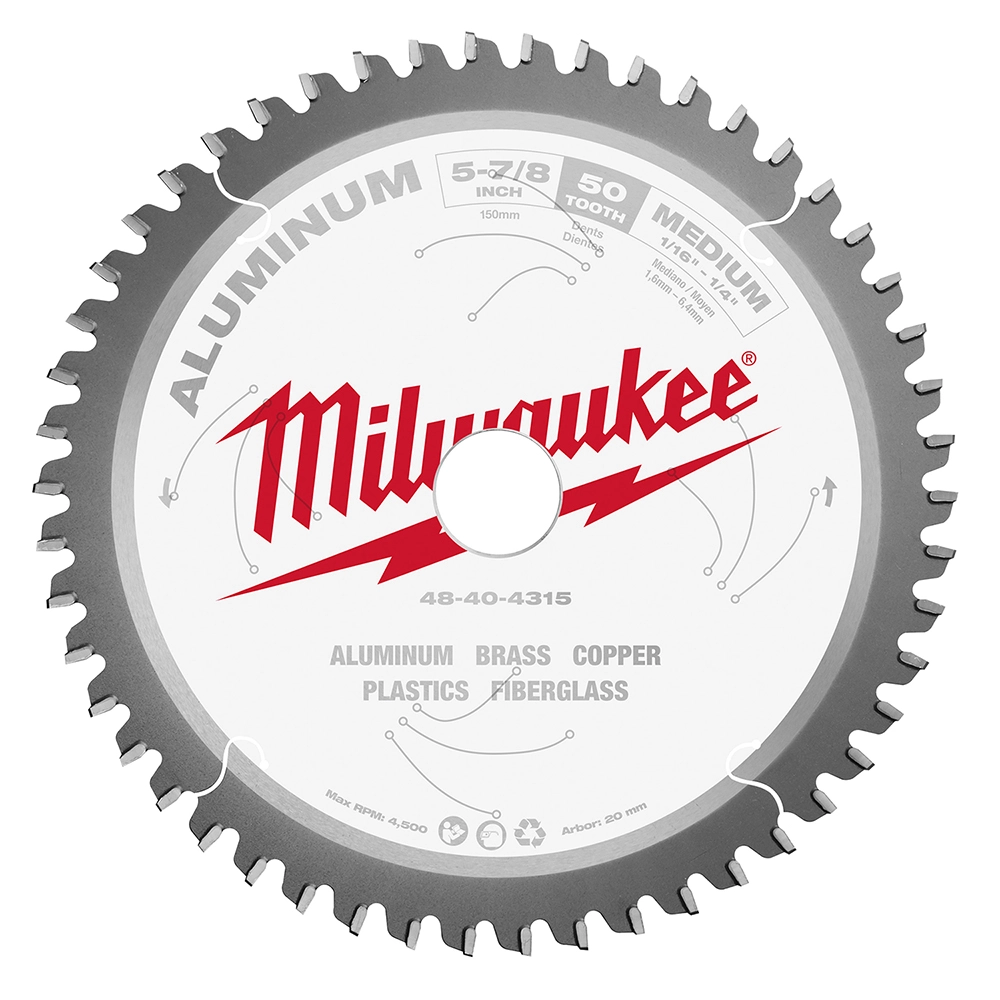 5-7/8" Aluminum Cutting Circular Saw Blade Milwaukee