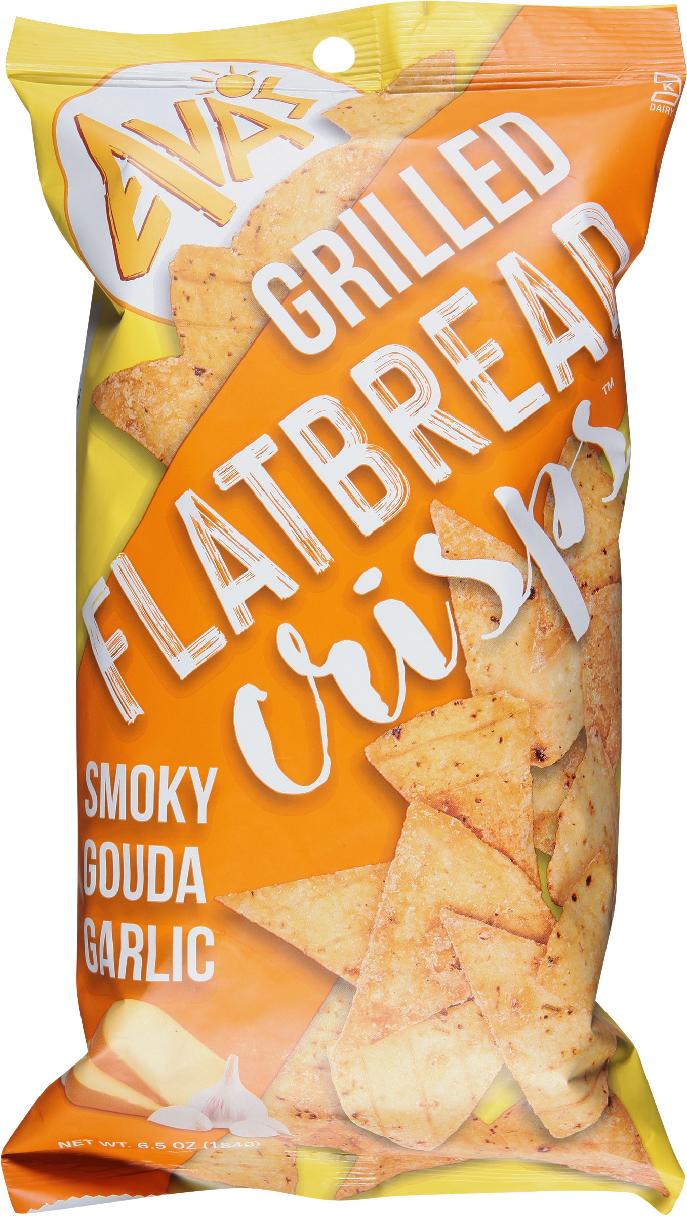 Flatbread Crisps, Grilled, Smoky Gouda Garlic
