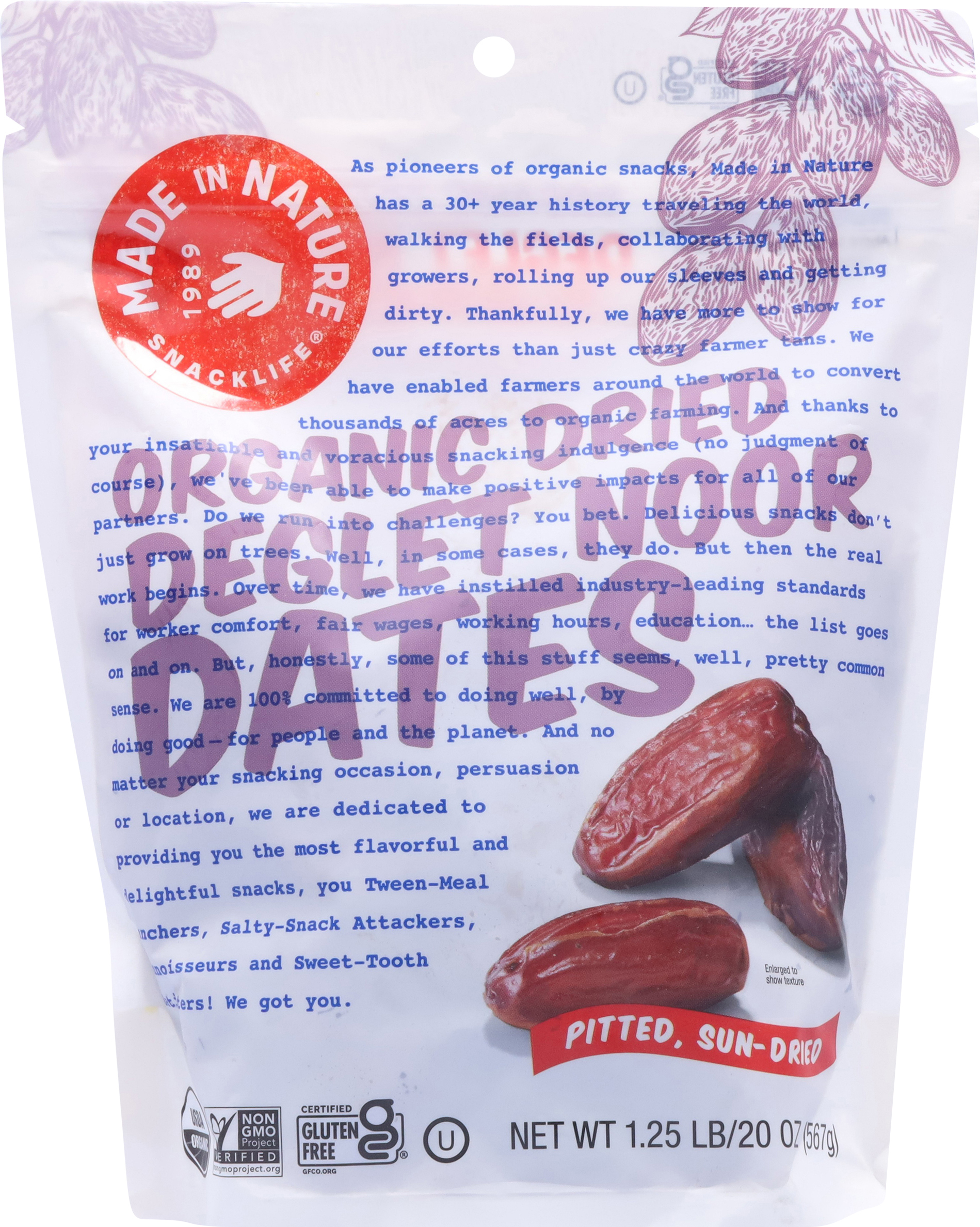 Dates, Organic Dried, Deglet Noor