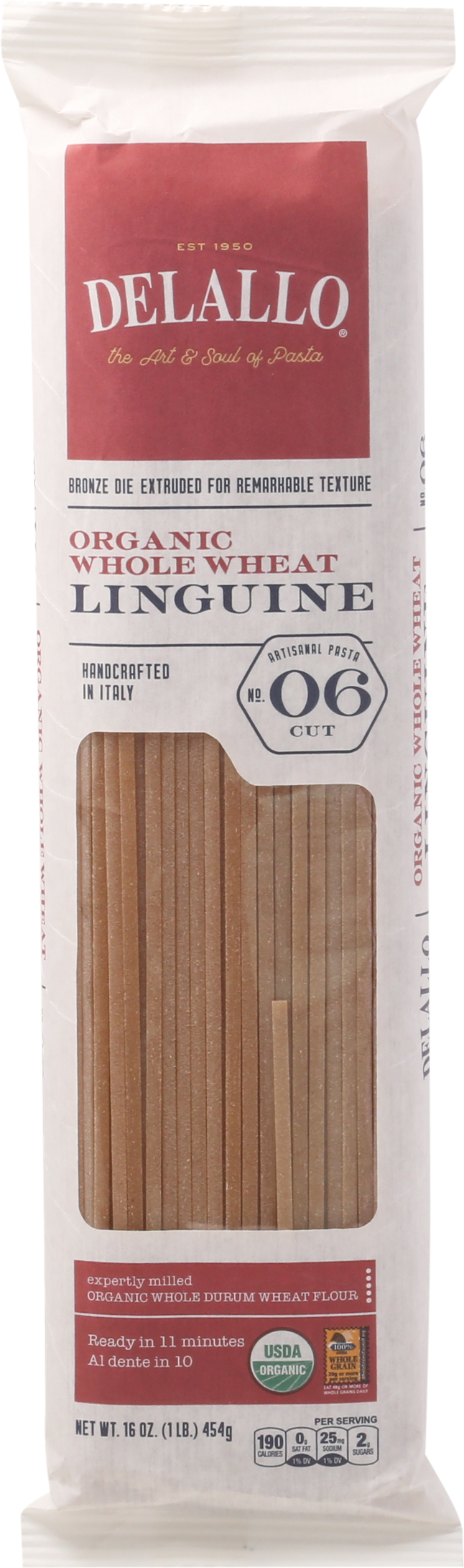 Linguine, Organic, Whole Wheat, No. 06 Cut
