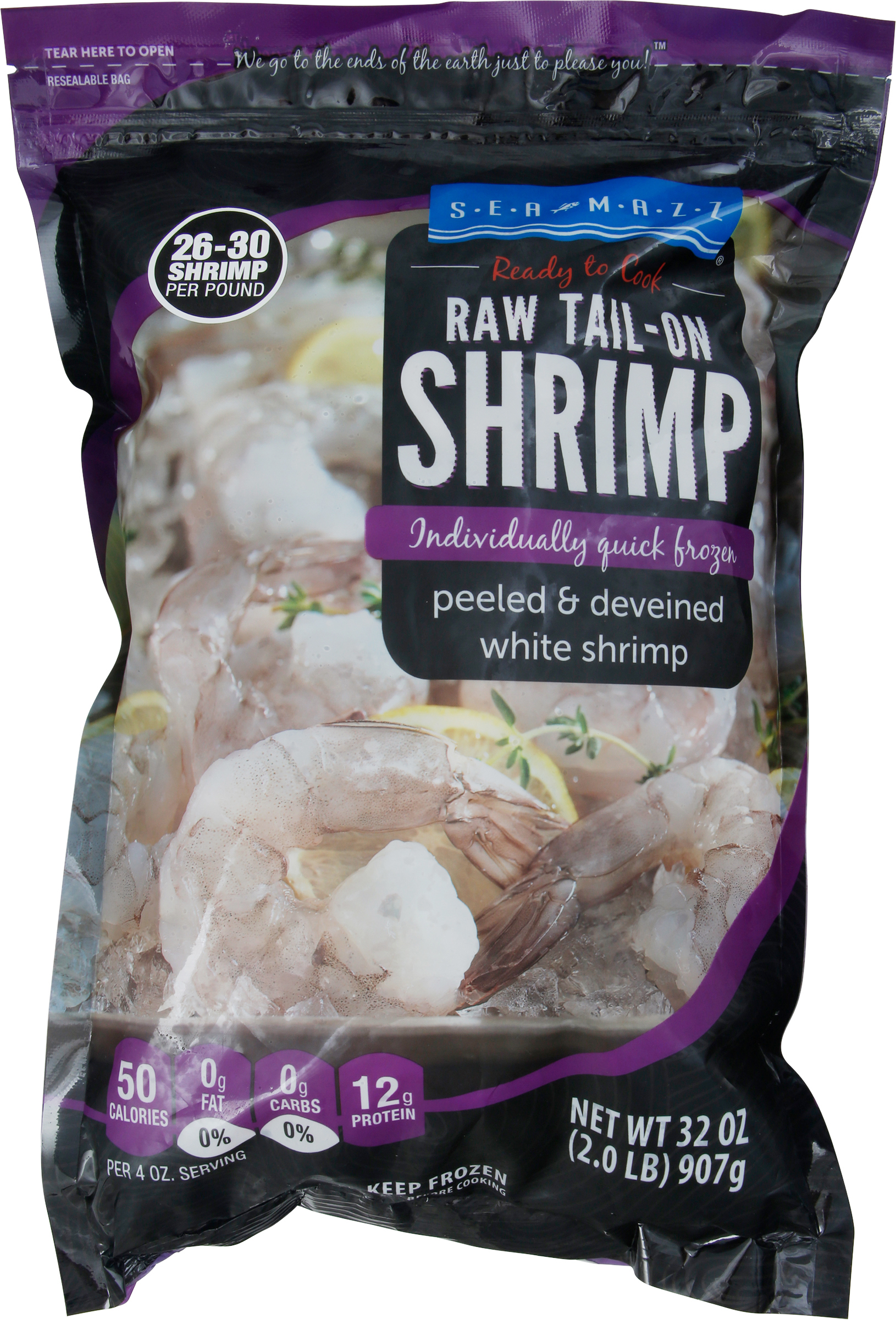 Shrimp, Raw, Tail-On