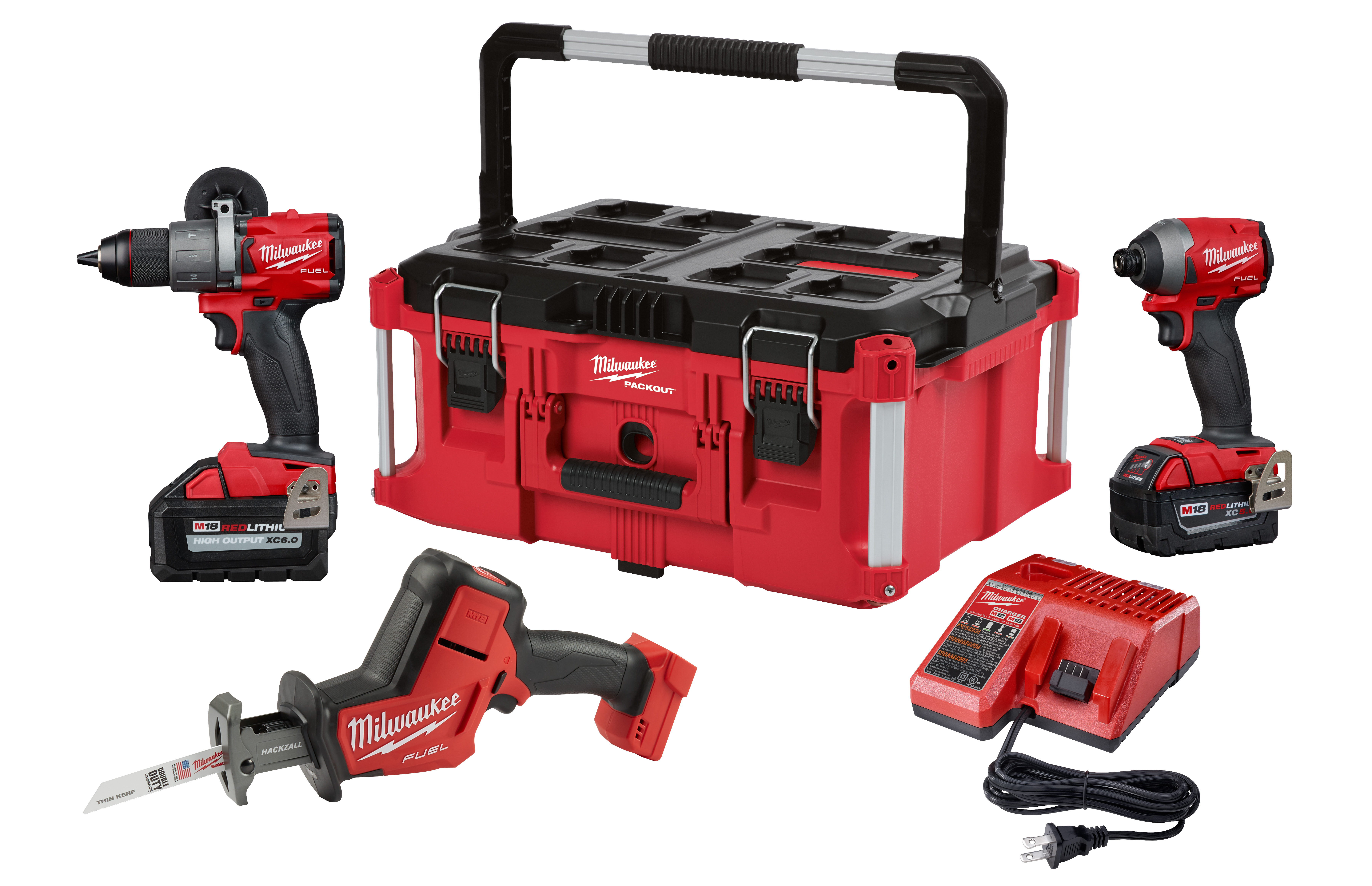 nerveus worden Voornaamwoord Beschikbaar Milwaukee M18 Fuel HD 3 Tool Packout Kit - White Cap