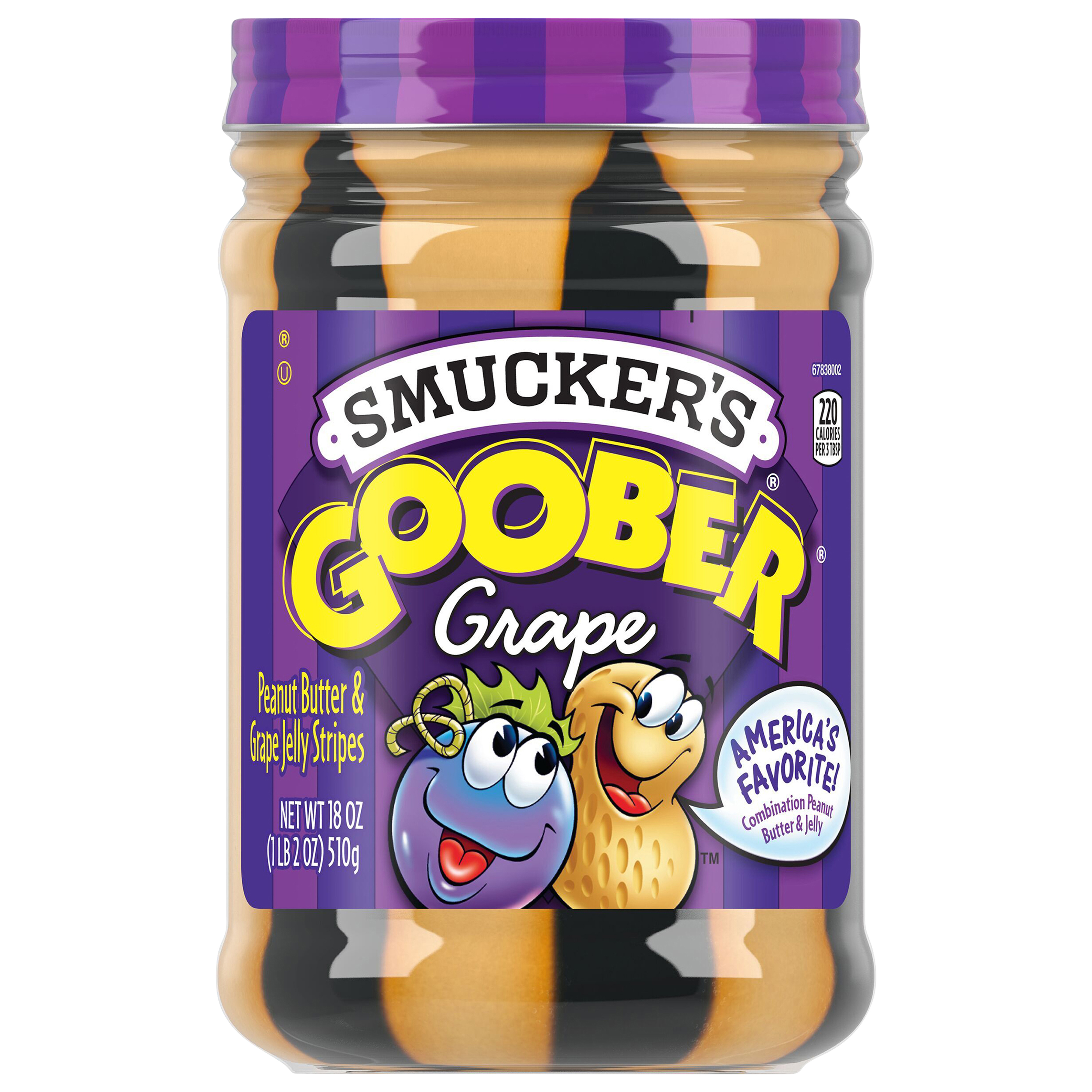 Jelly Stripes, Peanut Butter & Grape