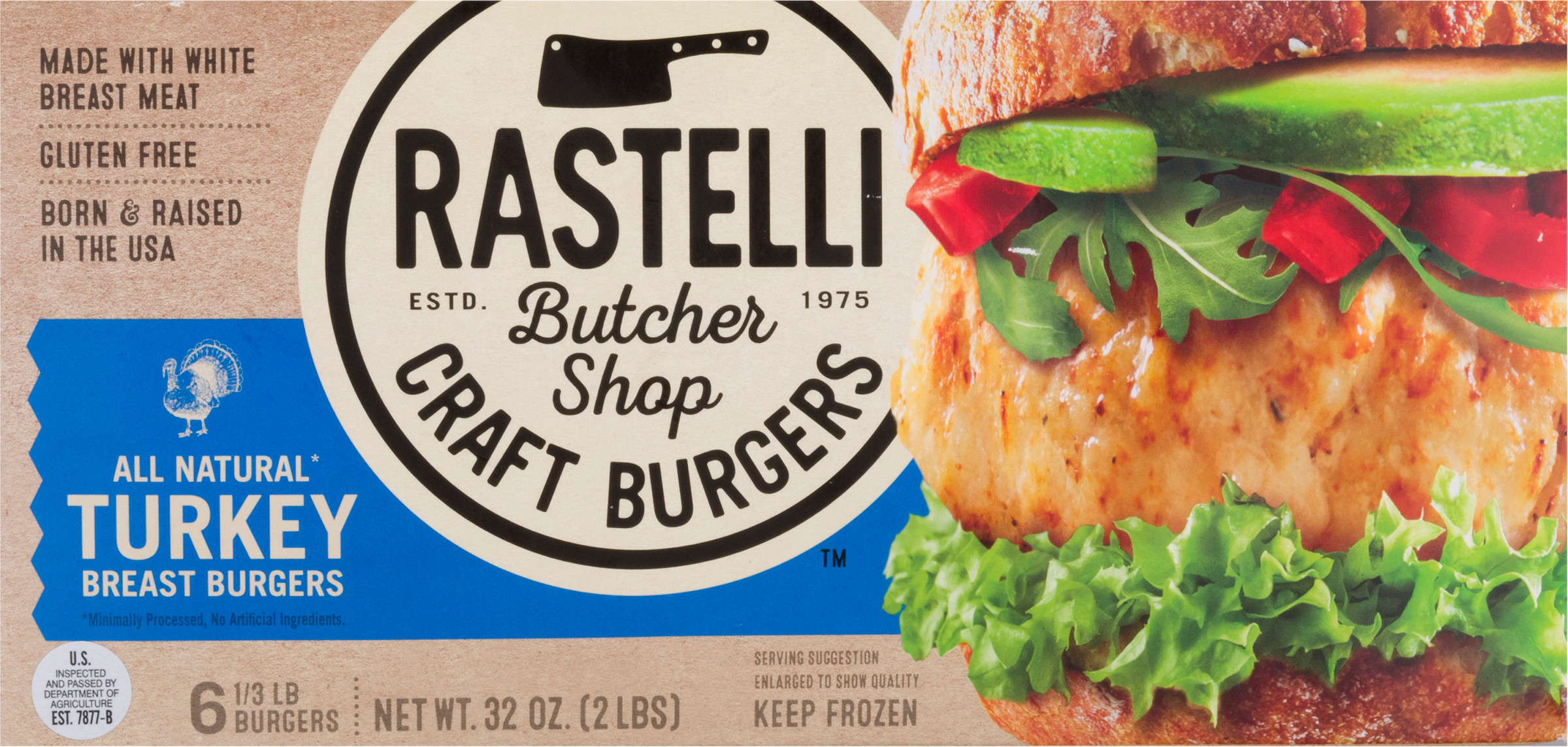 Craft Burgers, All Natural, Turkey Breast