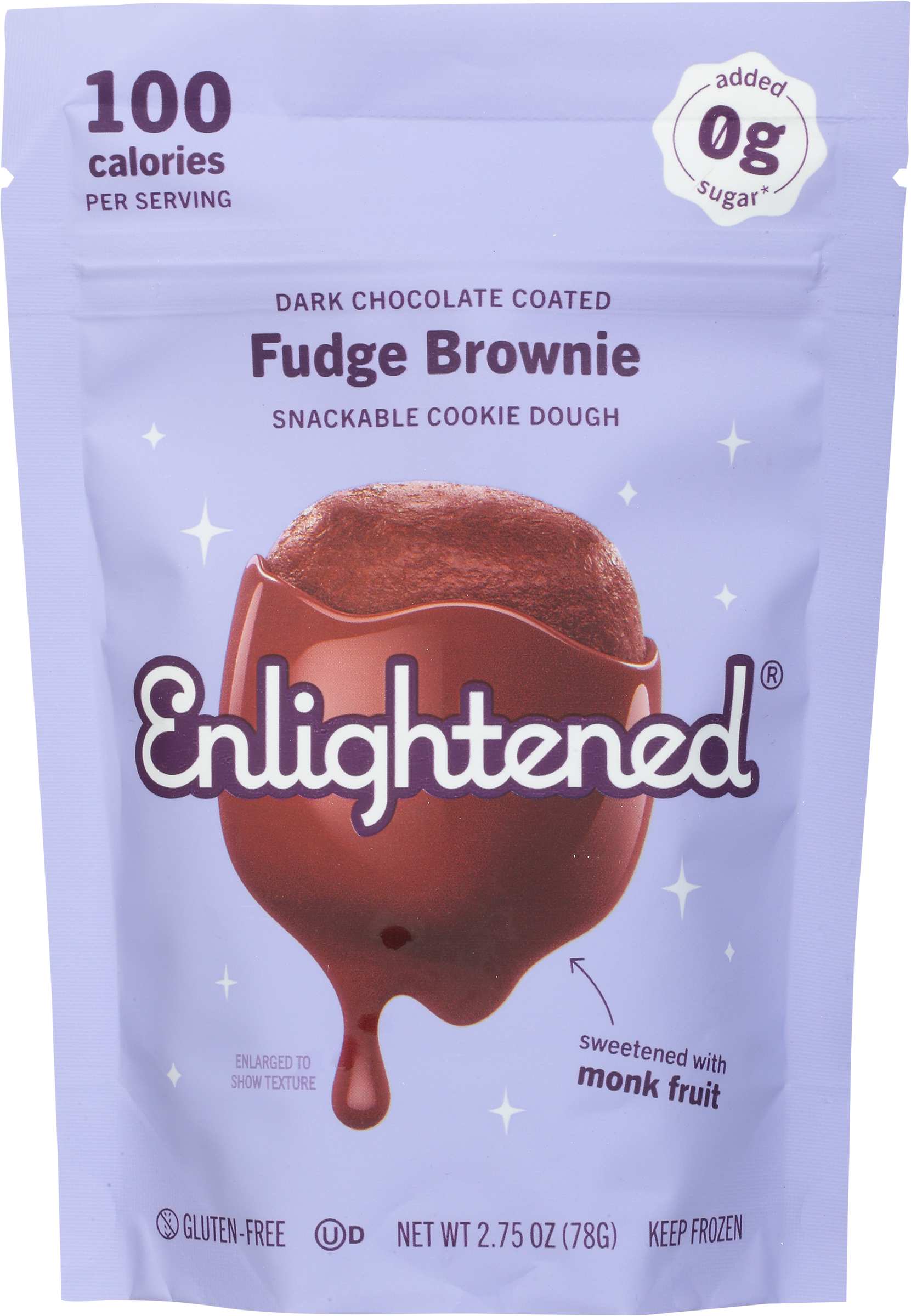 Cookie Dough, Dark Chocolate Coated, Fudge Brownie