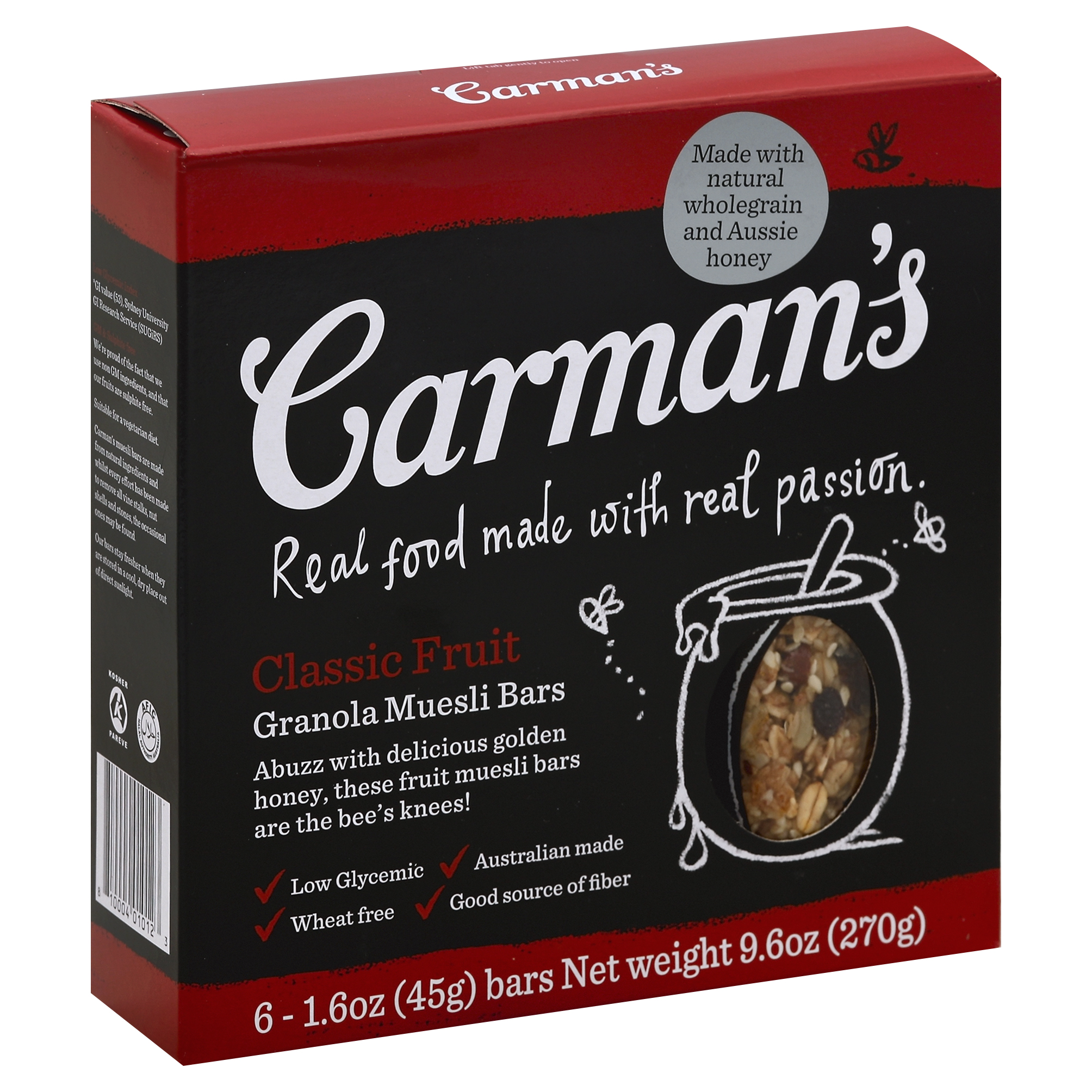Carmans Granola Muesli Bars 6 Ea