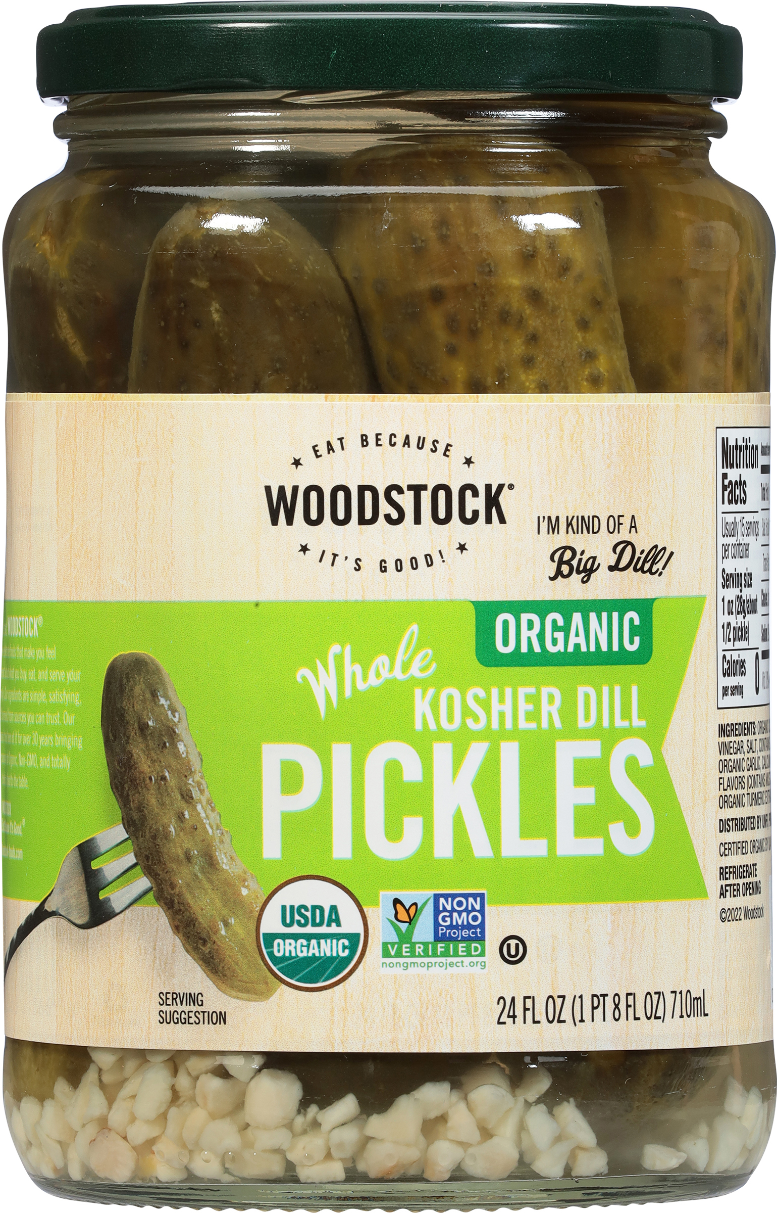 Pickles, Organic, Kosher Dill, Whole