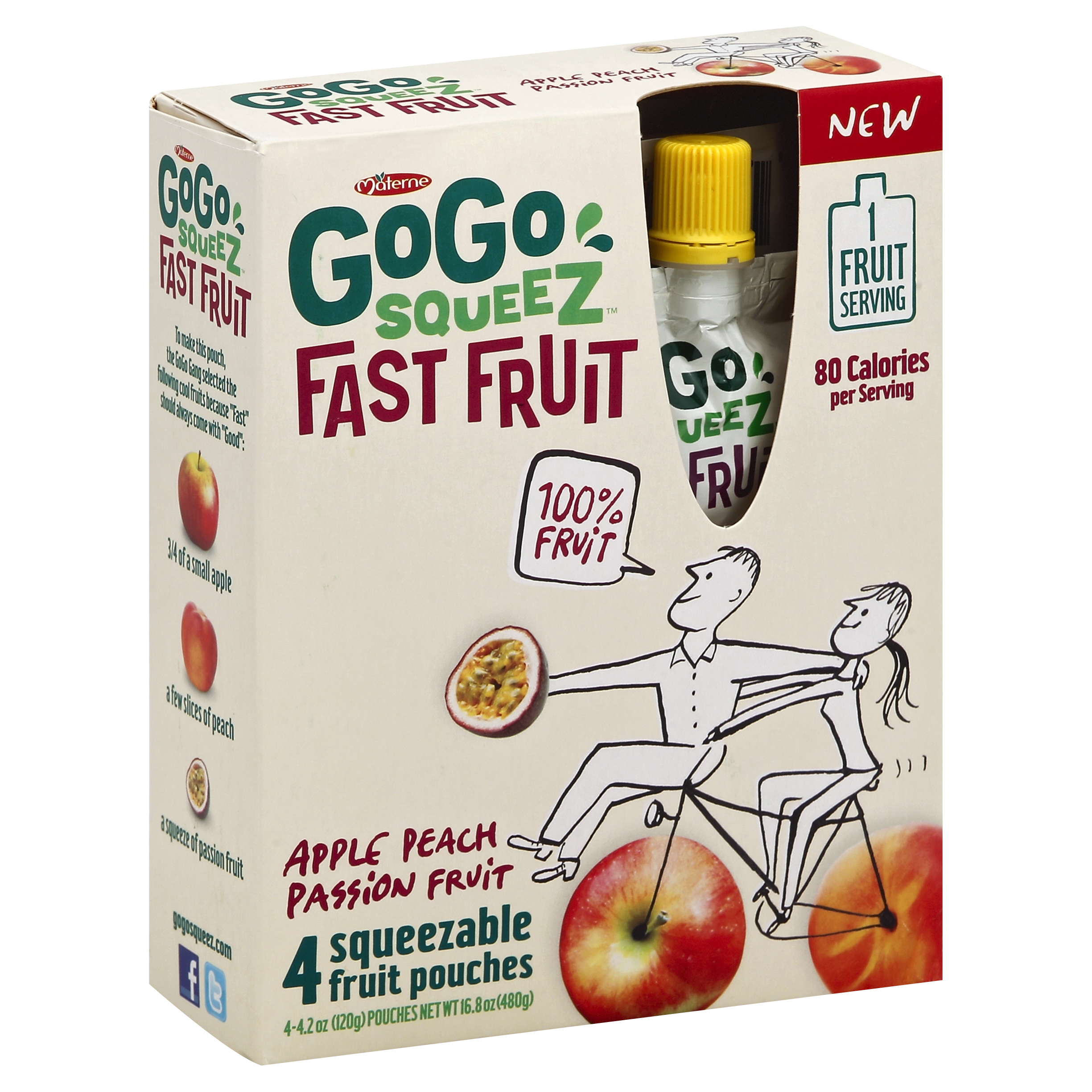 Gogo Squeez Fast Fruit 4 Ea