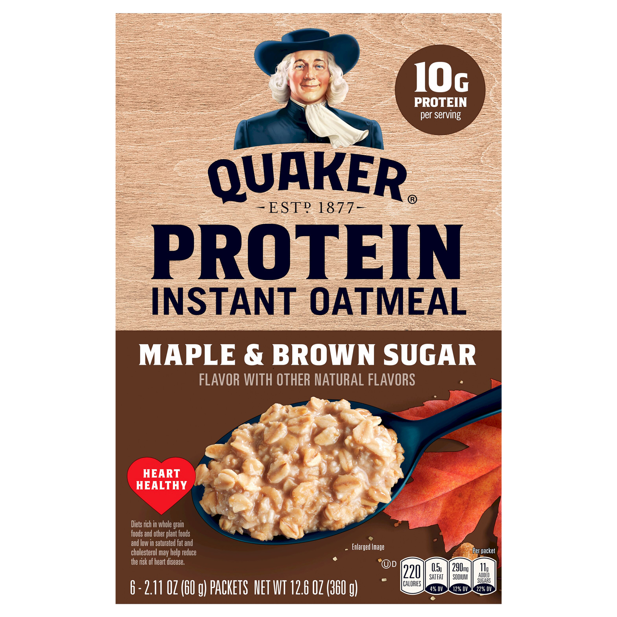 Oatmeal, Instant, Protein, Maple & Brown Sugar