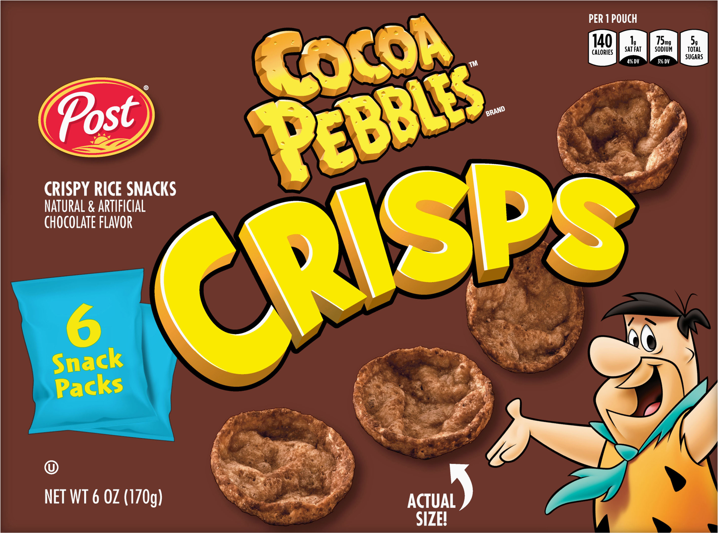 Crisps, Cocoa Pebbles, 6 Snack Packs