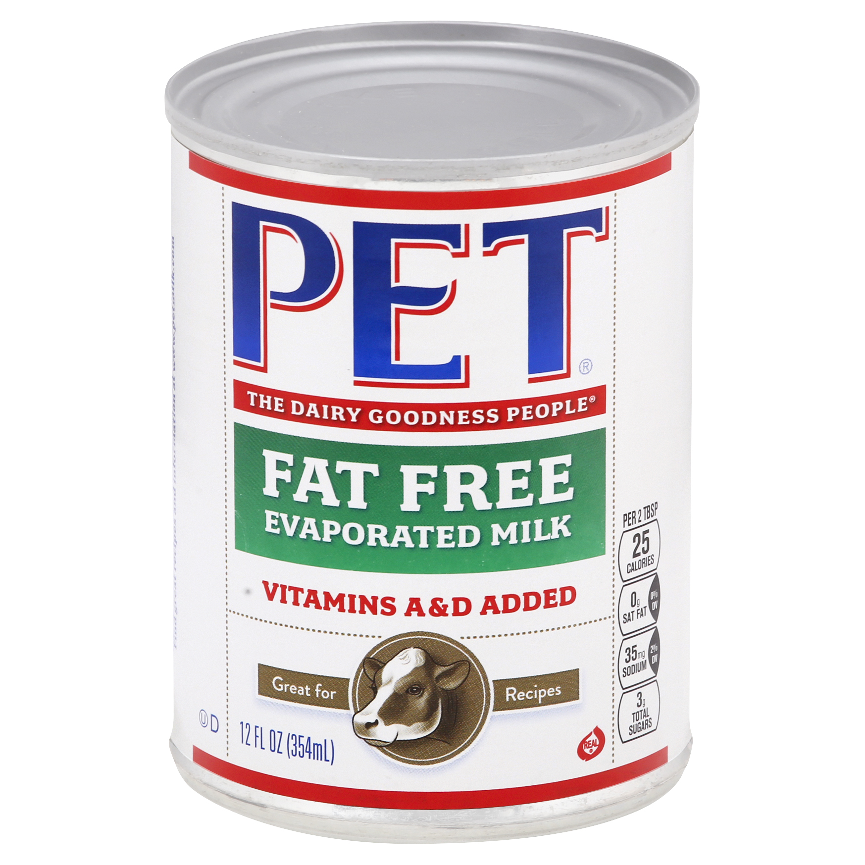 Pet Fat Free Evaporated Milk 12 Oz