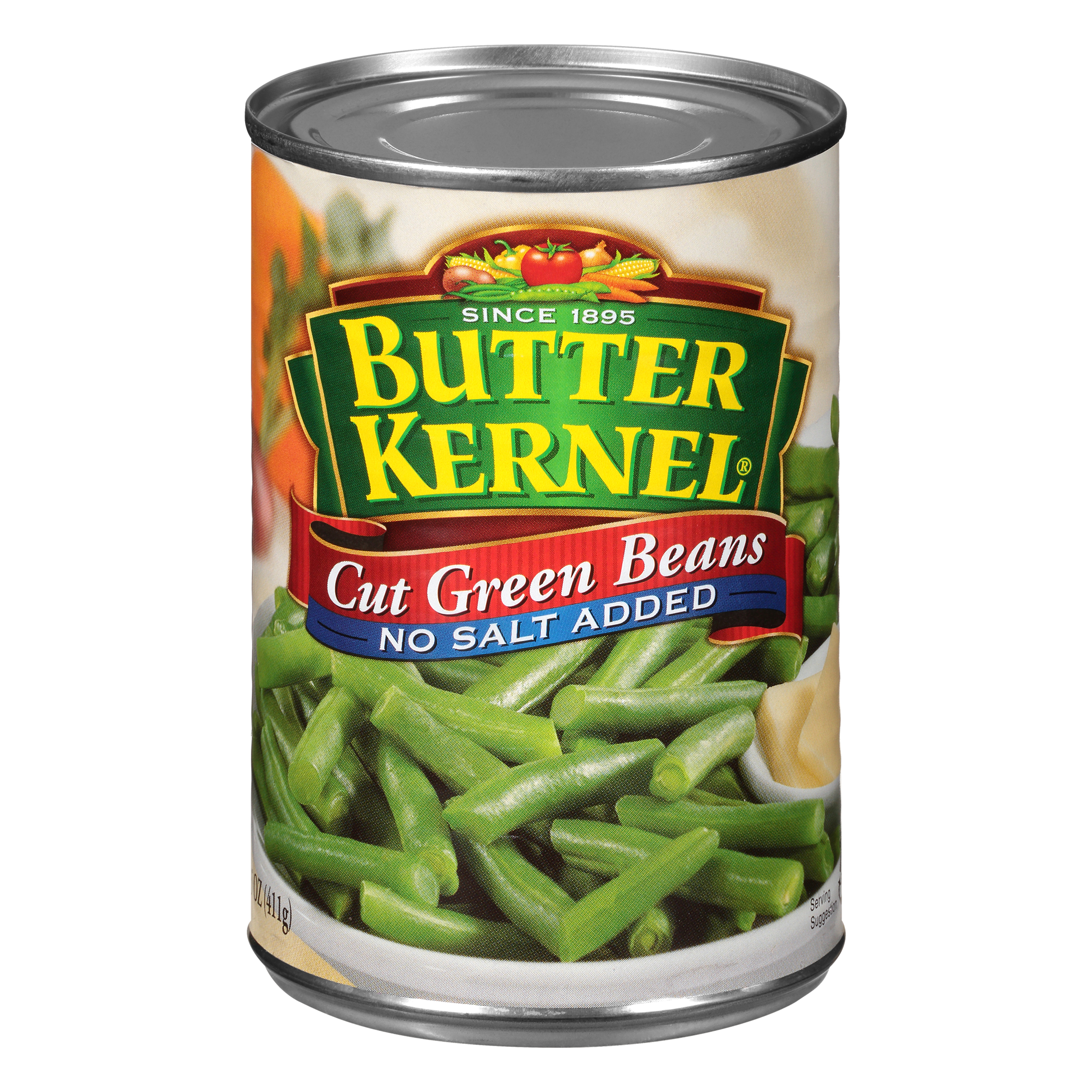 Butter Kernel No Salt Added Cut Green Beans 14.5 Oz