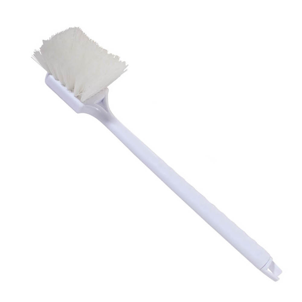 Nylon Bristles Utility Brushes - White Plastic Handle