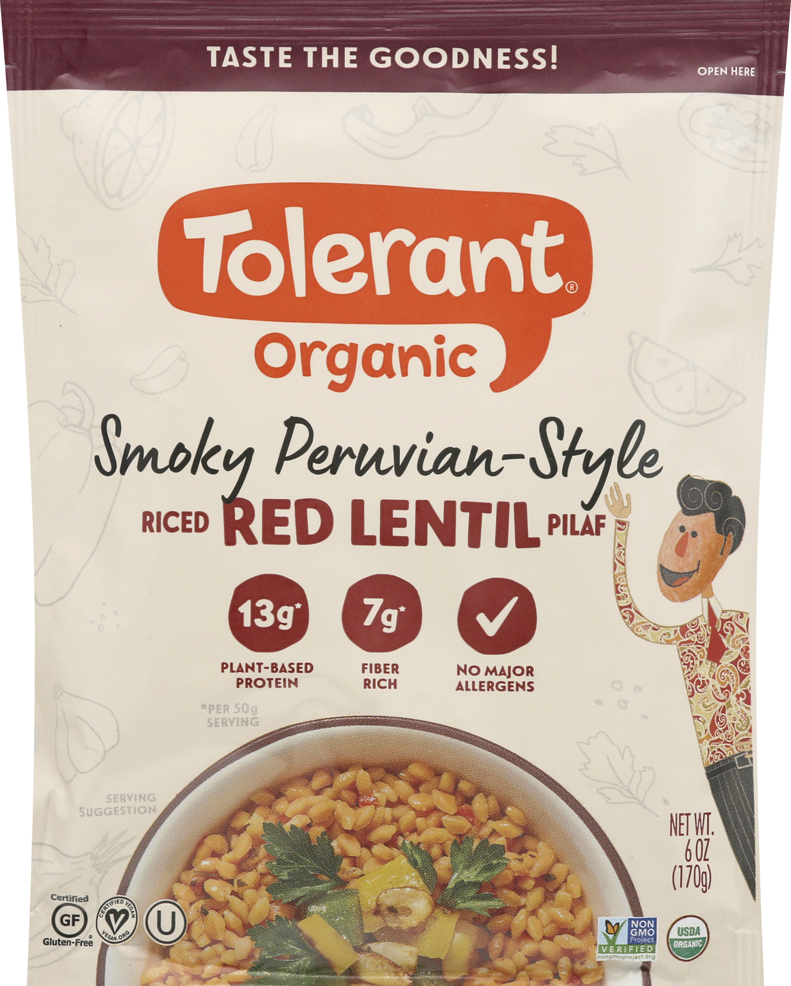 Riced Red Lentil Pilaf, Organic, Smoky Peruvian-Style