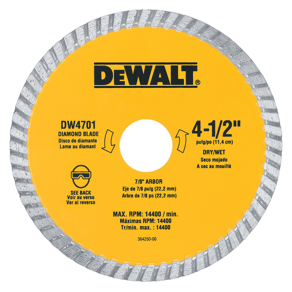 A1 DeWalt DW47452L 4.5" Diamond Blade for Concrete Brick Block 