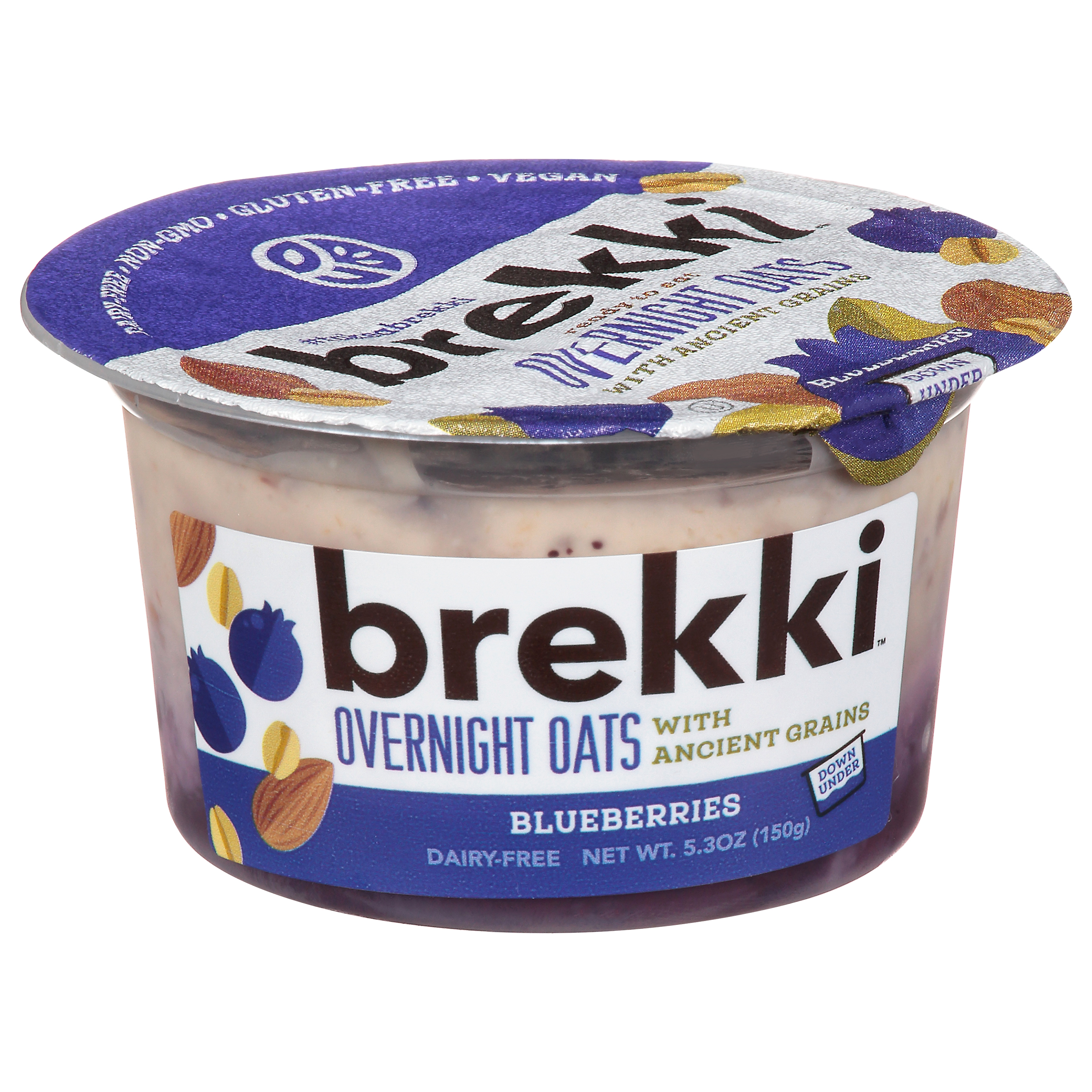 Brekki Dairy-free Blueberries Overnight Oats 5.3 Oz