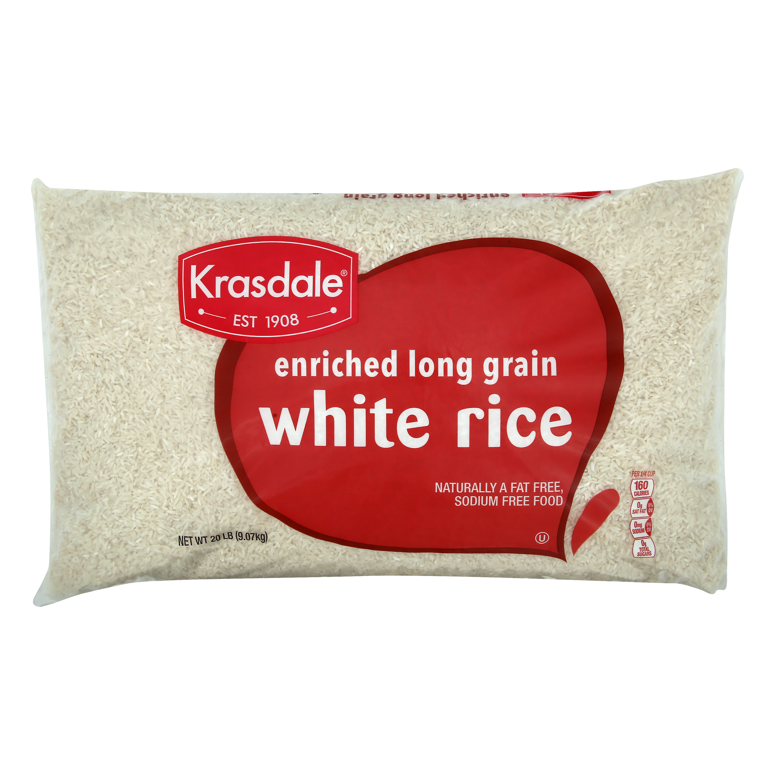 Krasdale Enriched Long Grain White Rice 20 Lb