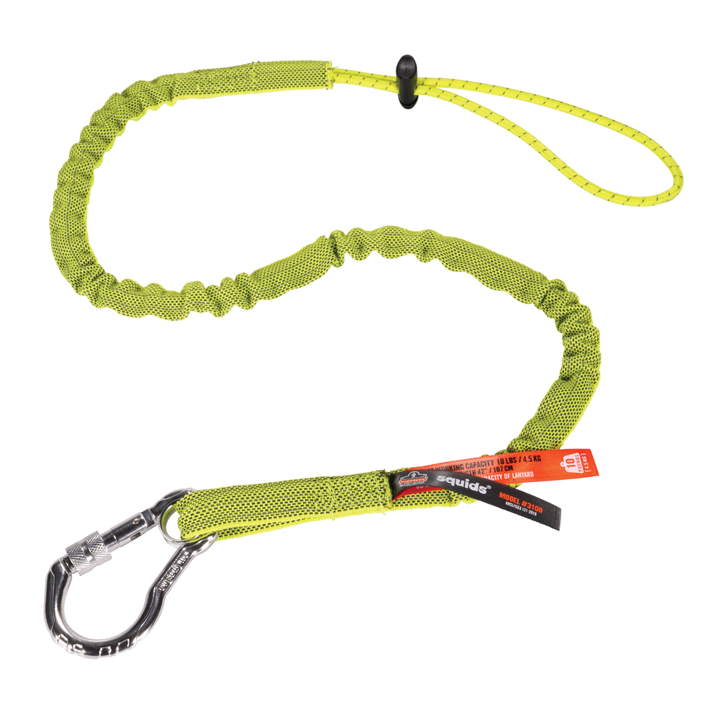 Tool lanyard height safety tether  scaffold bungee 20 inch 4kgs 