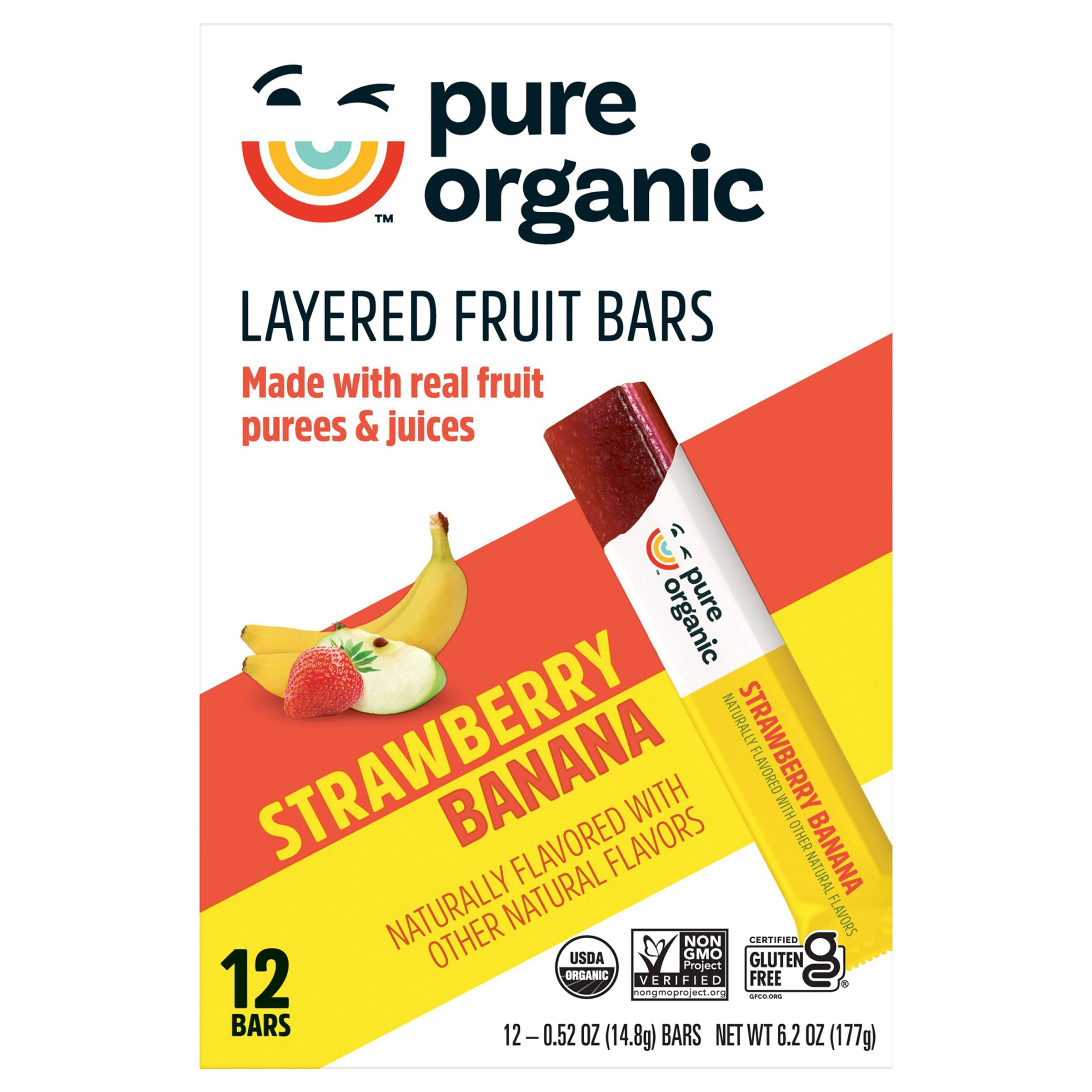 Fruit Bars, Layered, Strawberry Banana