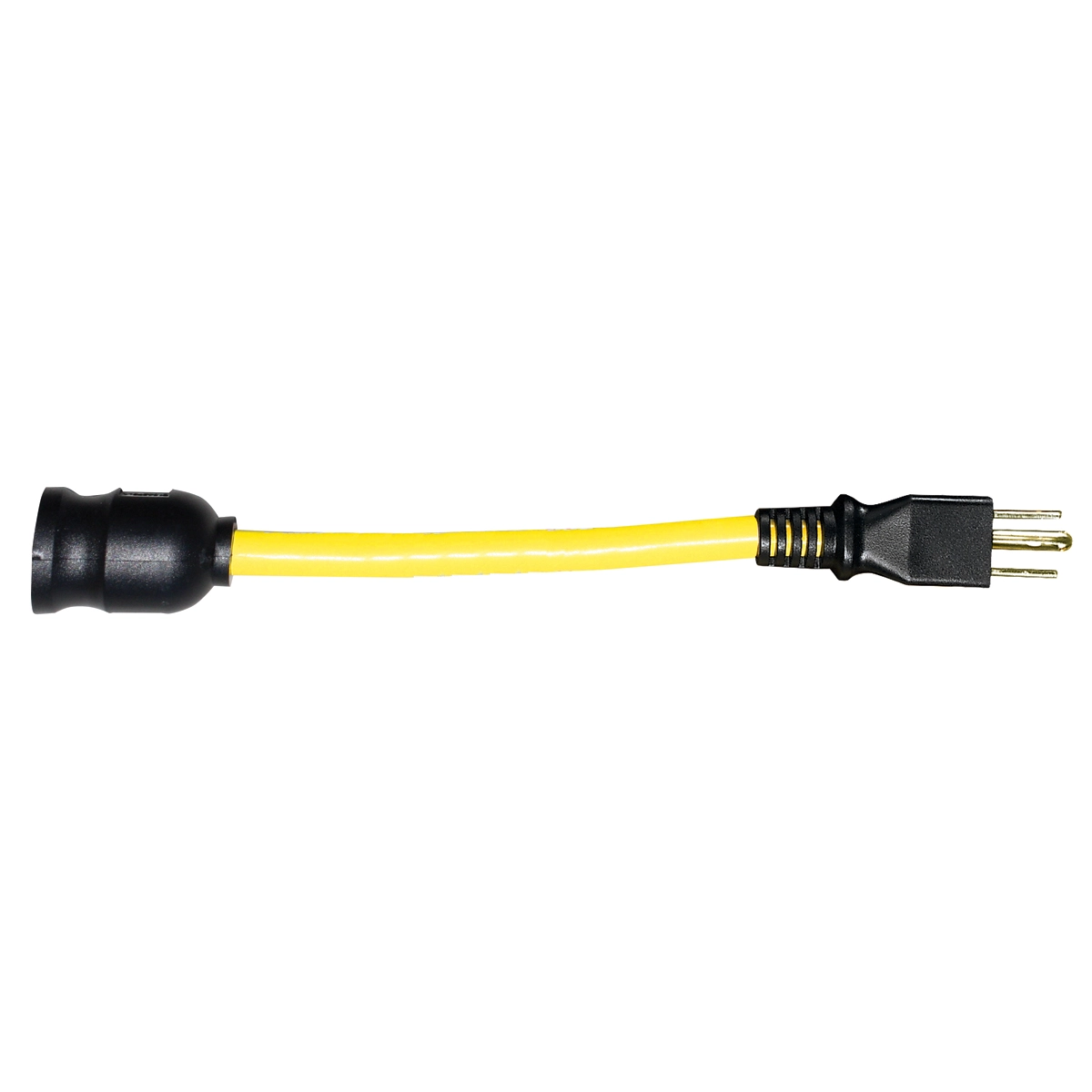1' 12/3 Yellow Stw Connector Nema 5-15P, L5-20R Voltec
