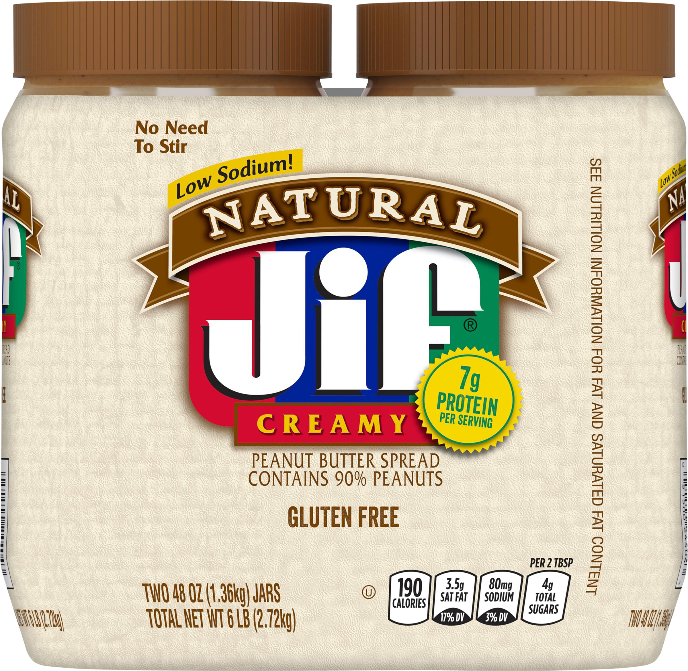 Peanut Butter Spread, Low Sodium, Natural, Creamy