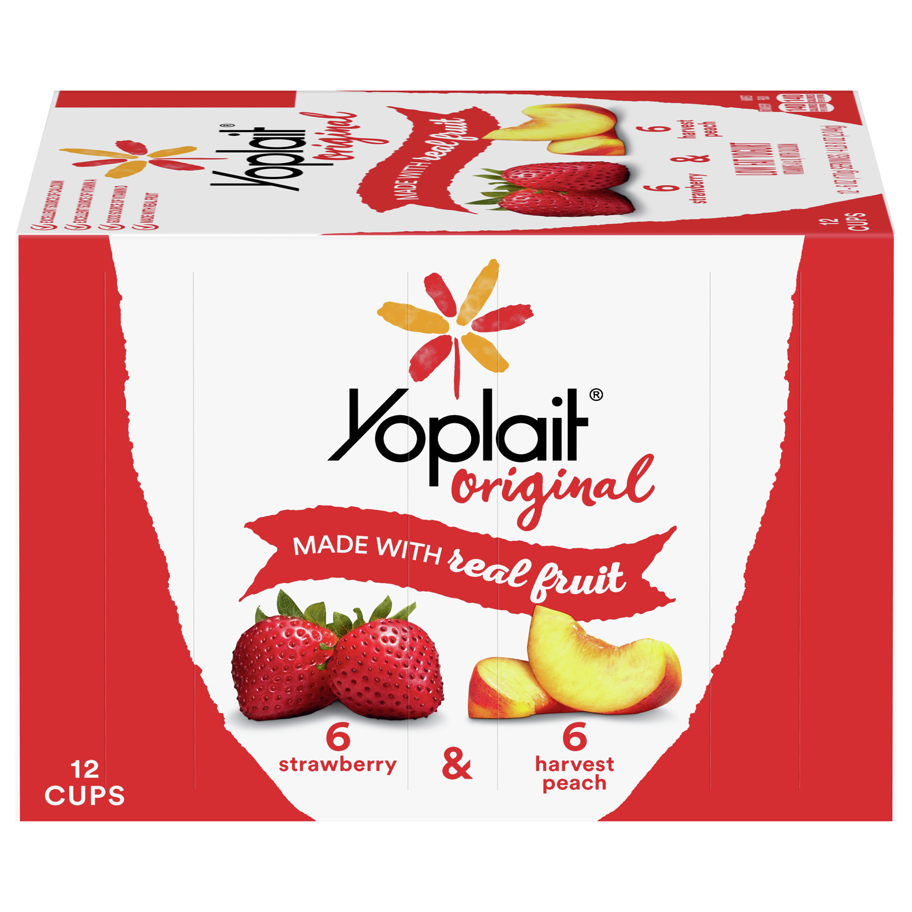 Yogurt, Low Fat, Strawberry & Harvest Peach
