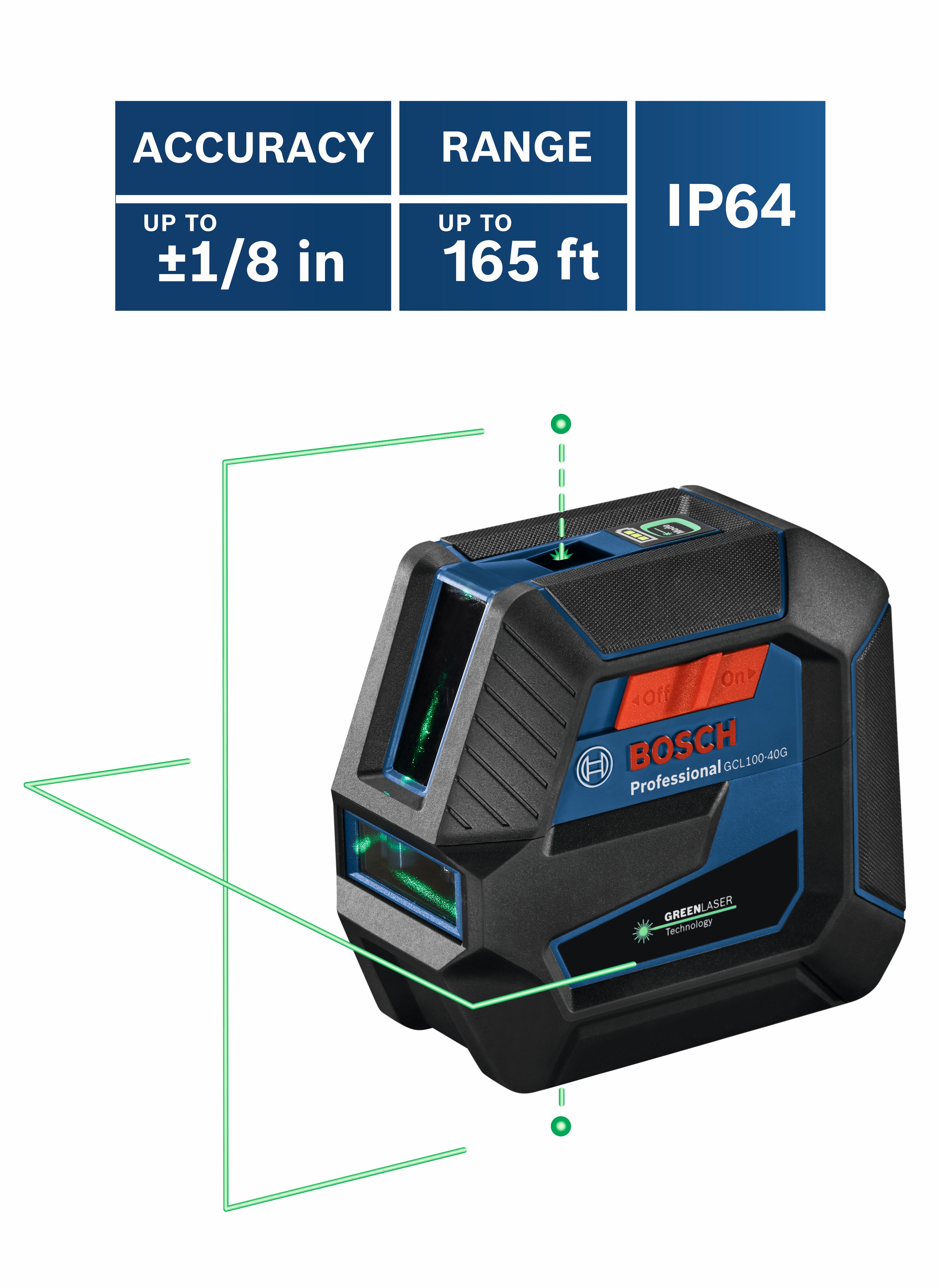 White Cap Bosch Combo Laser Green Ind