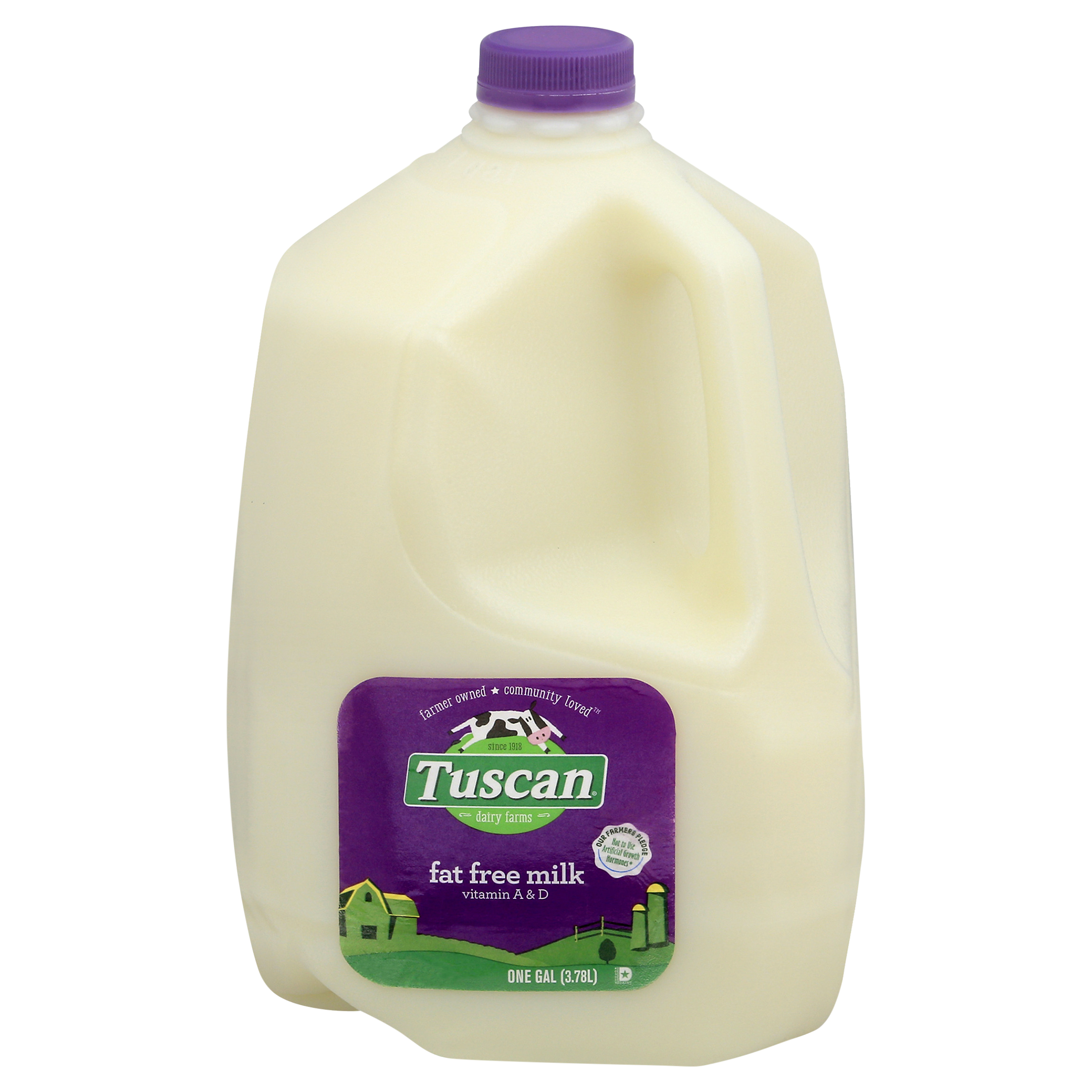 Tuscan Dairy Farms Fat Free Skim Milk With Vitamin A And Vitamin D, Gallon
