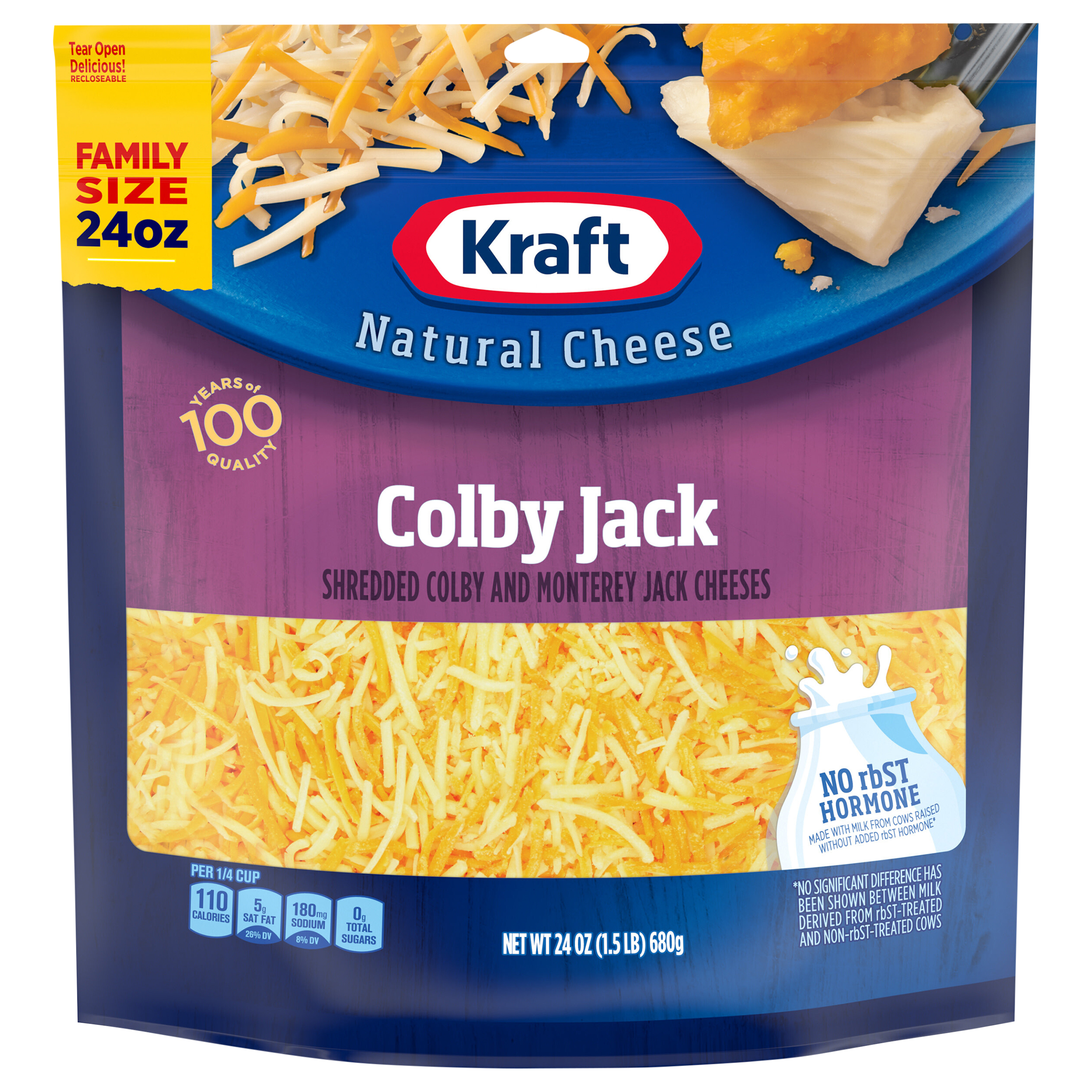Shredded Cheese, Colby Jack, Family Size