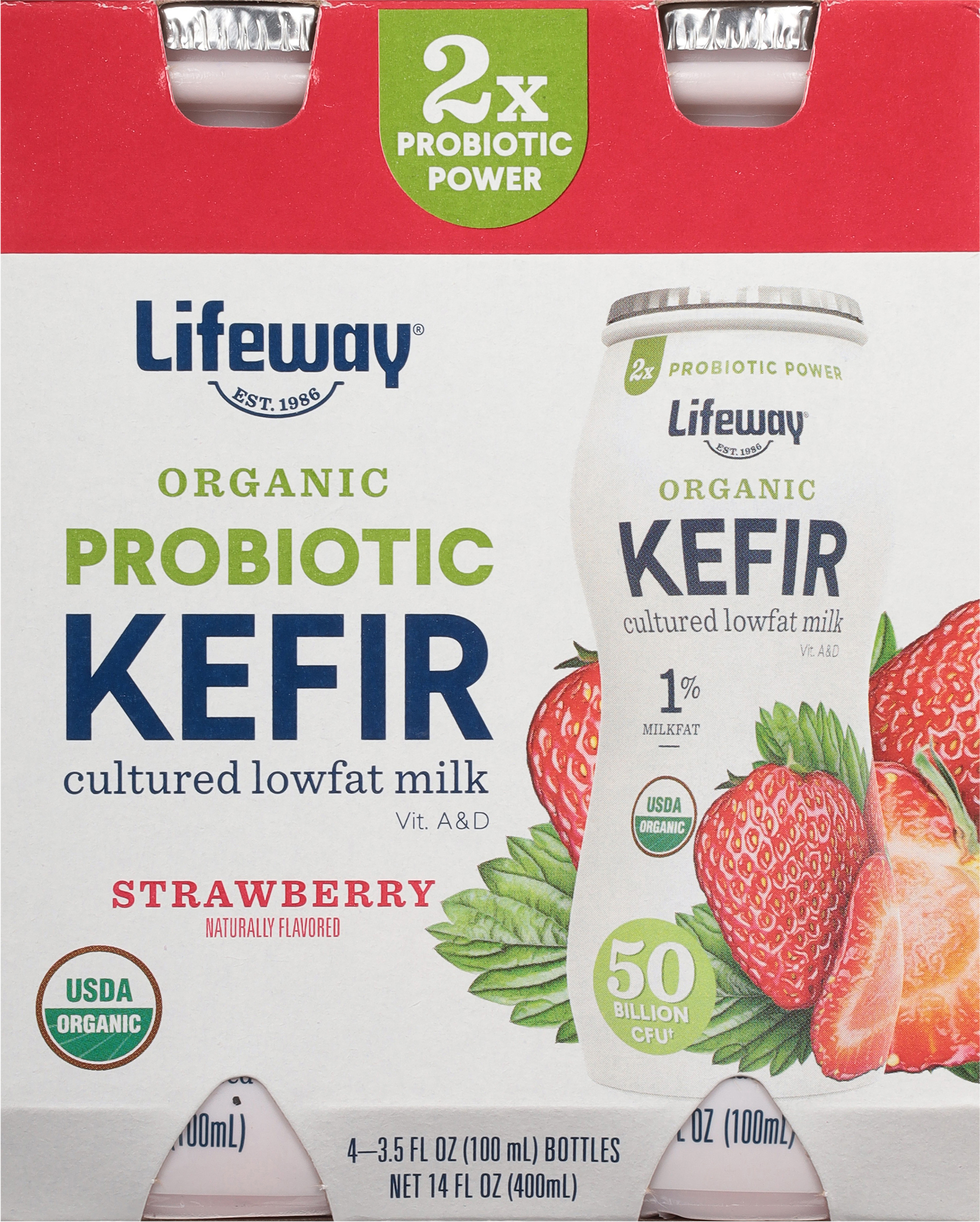 Kefir, Organic, Strawberry