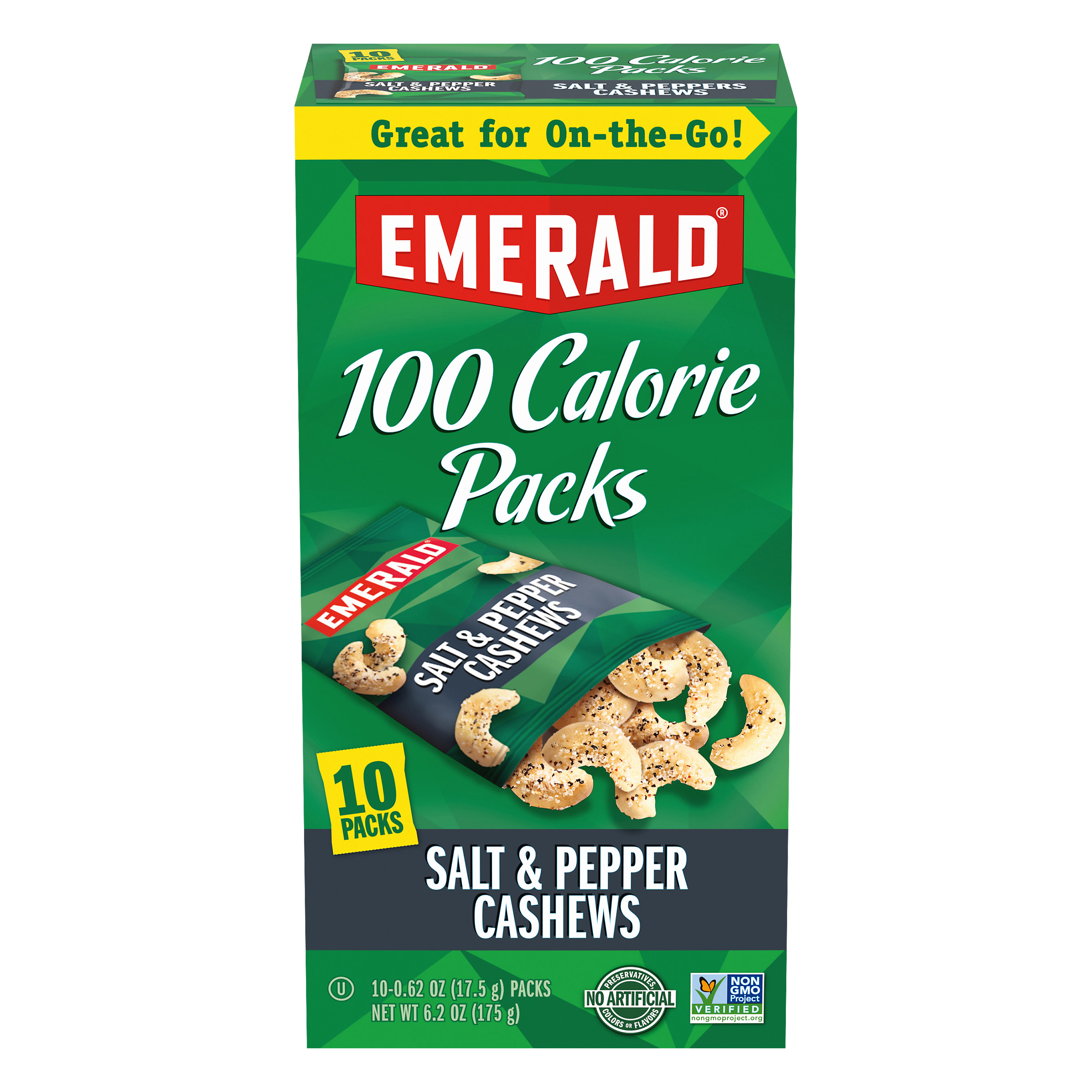 Emerald 100 Calorie Packs 10 Pack Salt & Pepper Cashews 10 Ea