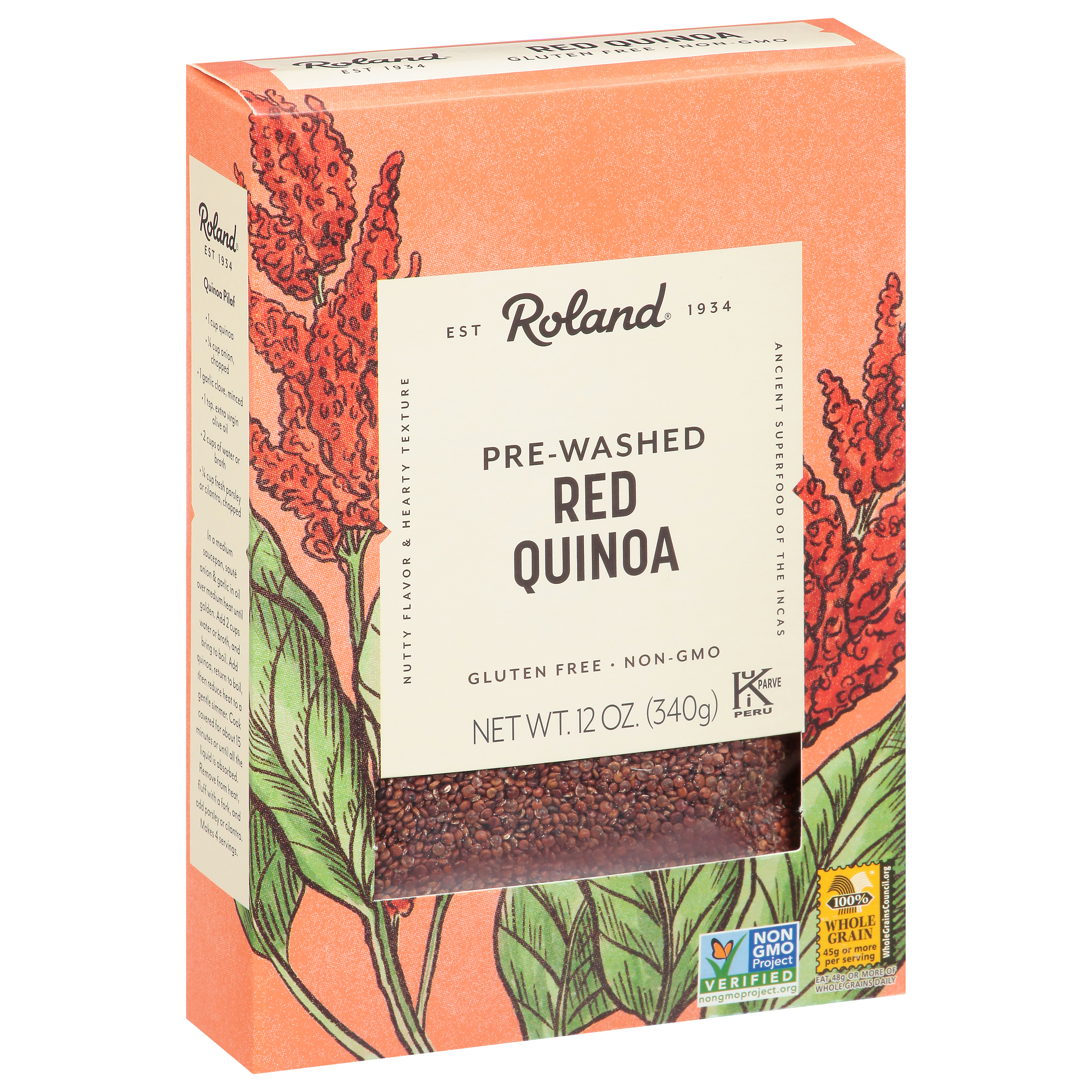 Roland Pre-washed Red Quinoa 12 Oz