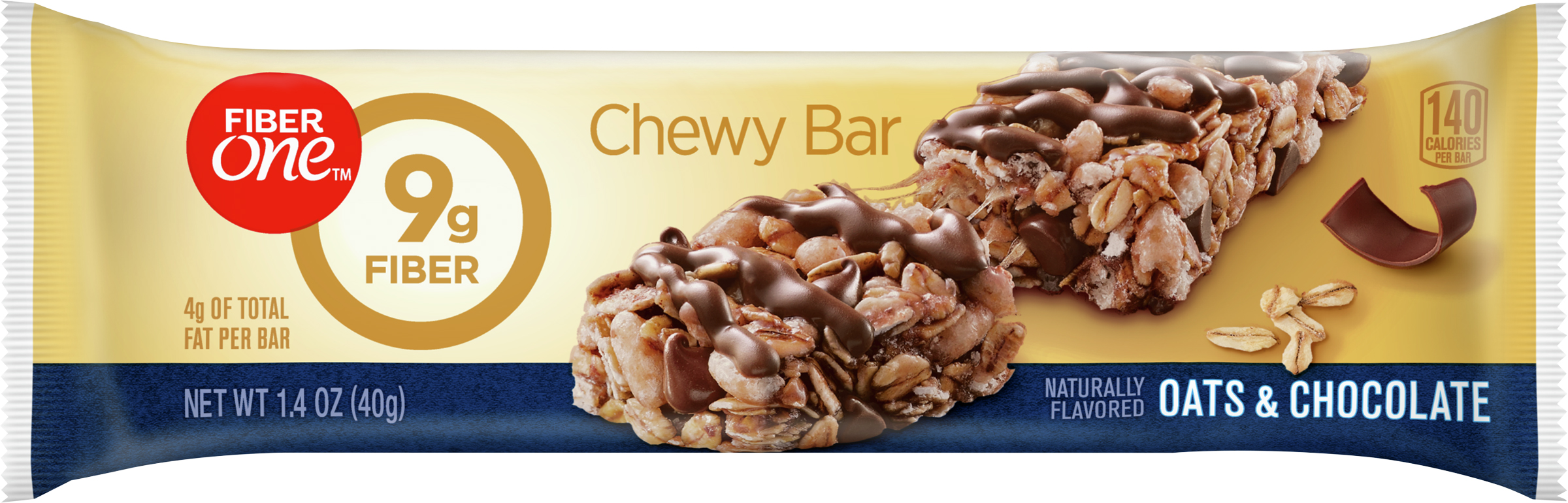 Calories in Fiber Now Chewy Bars, Oats & Chocolate from Millville