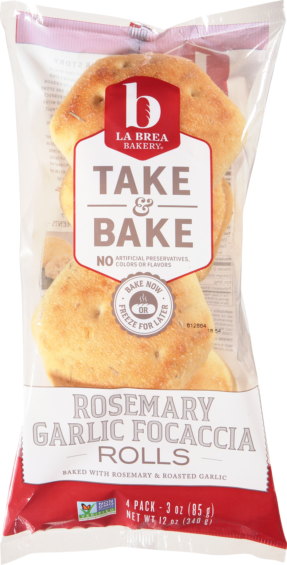 Rolls, Rosemary Garlic Focaccia, 4 Pack