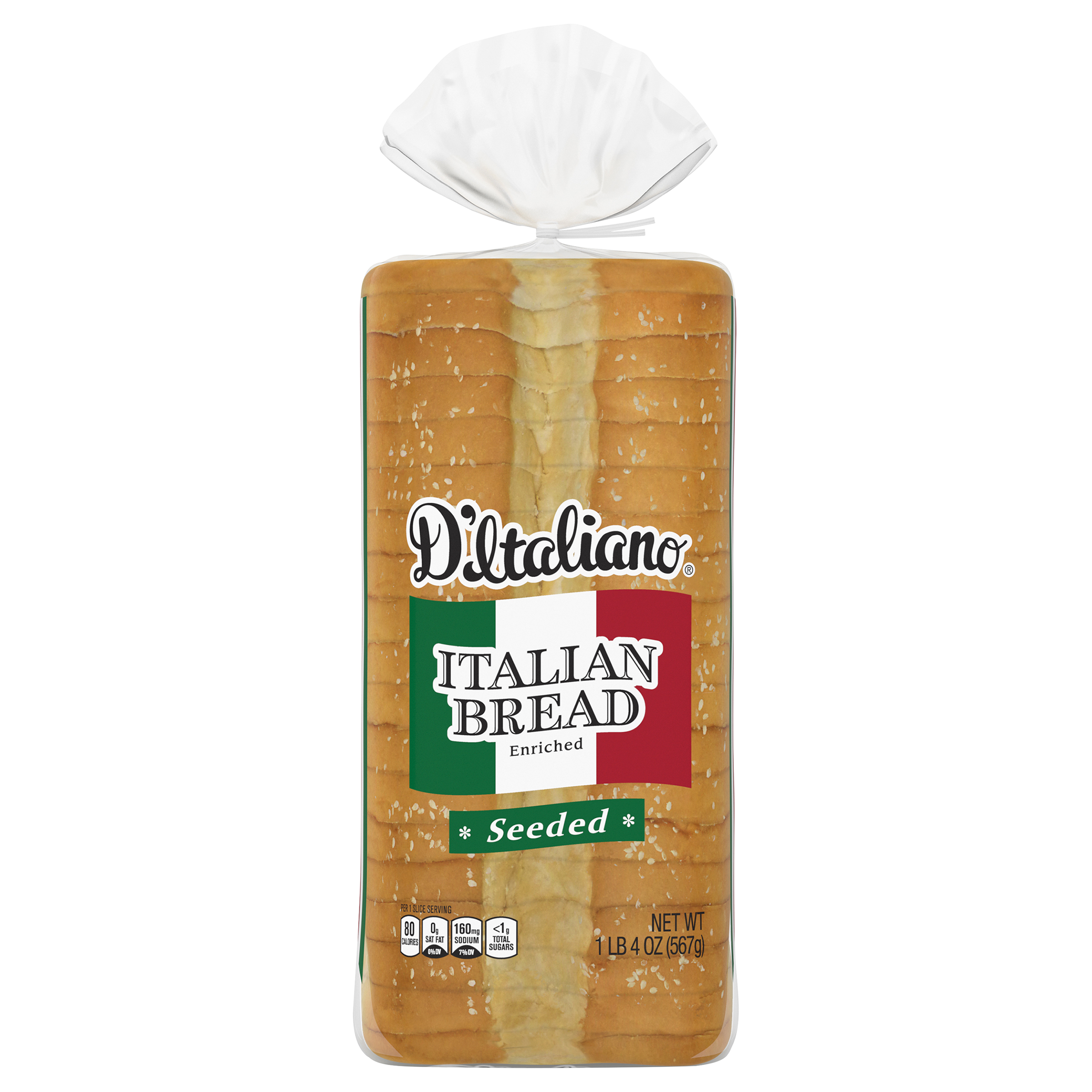 Bread, Italian, Seeded, Enriched