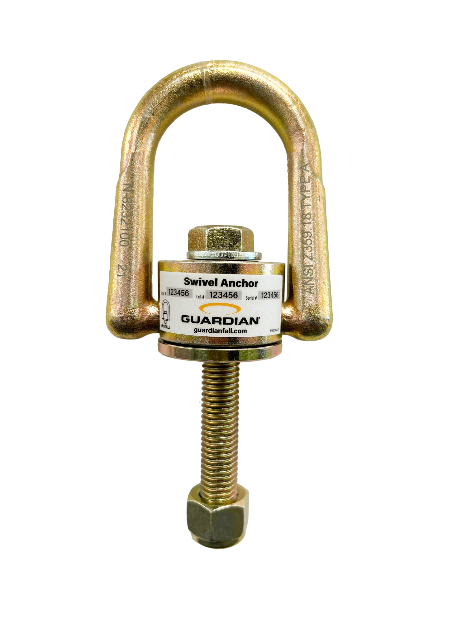 White Cap  5/8-11 X 4 Swivel Anchor With Grade 8 Bolt Guardian