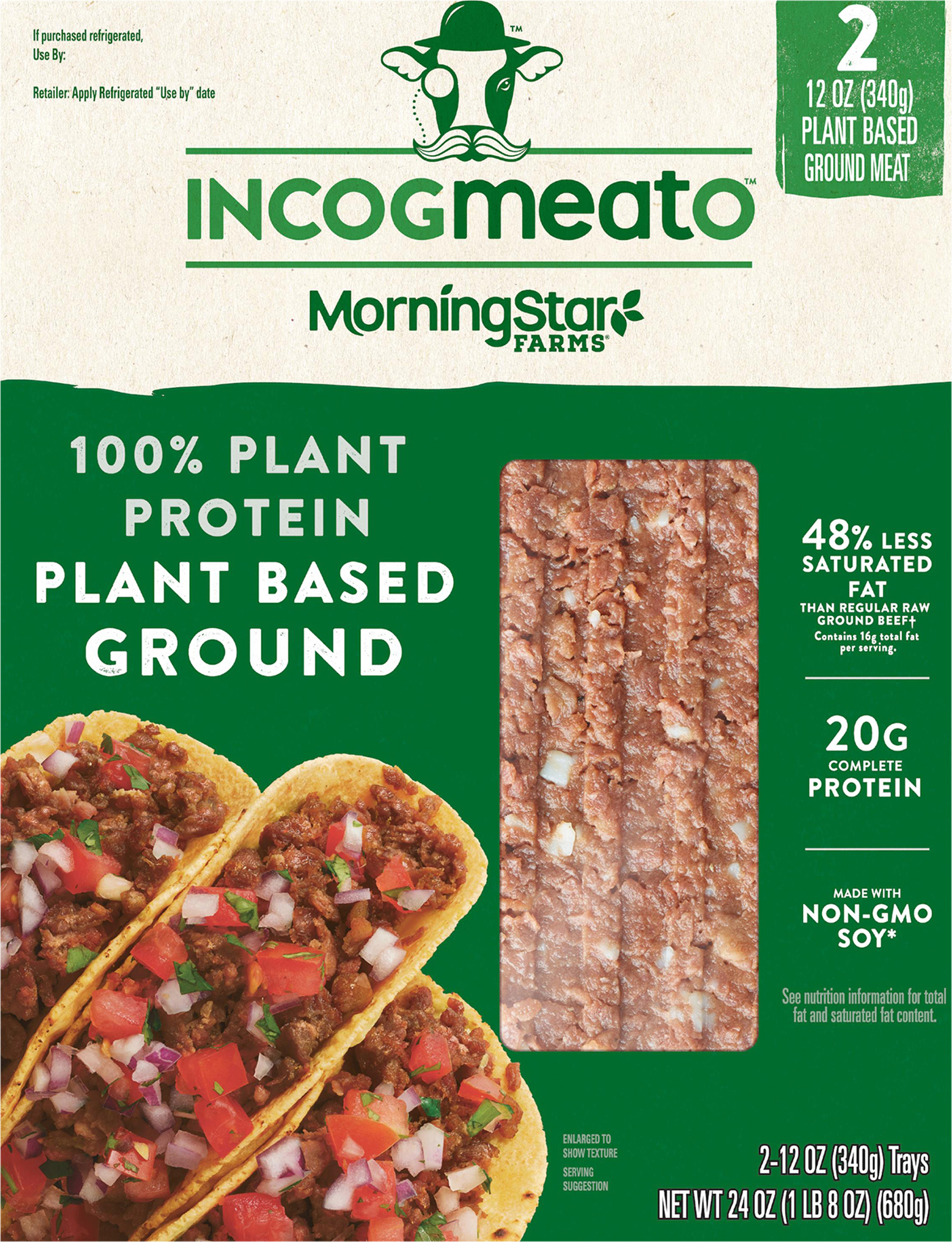 Ground Meat, Plant Based, 100% Plant Protein