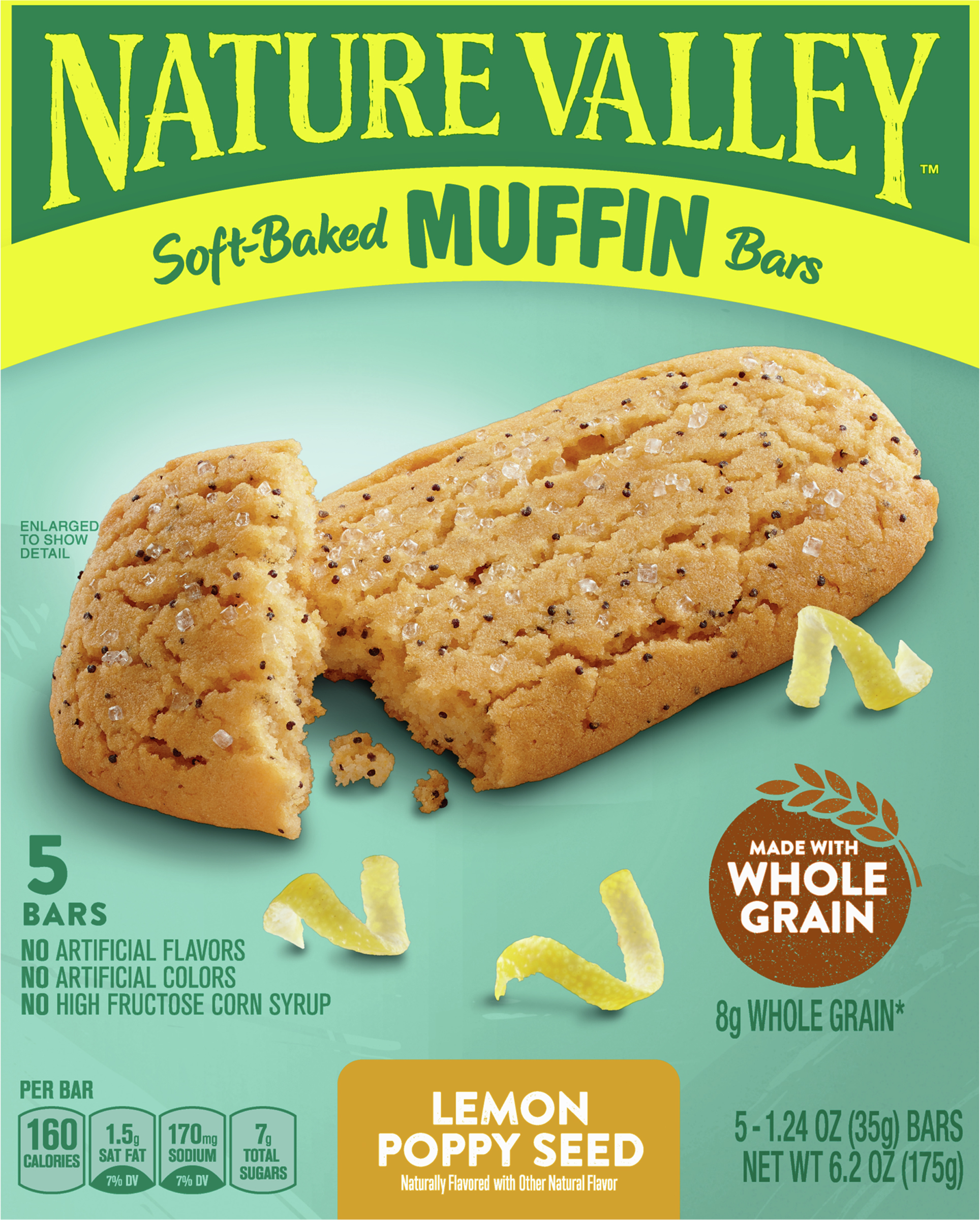 Muffins Bars, Lemon Poppy Seed, Soft-Baked