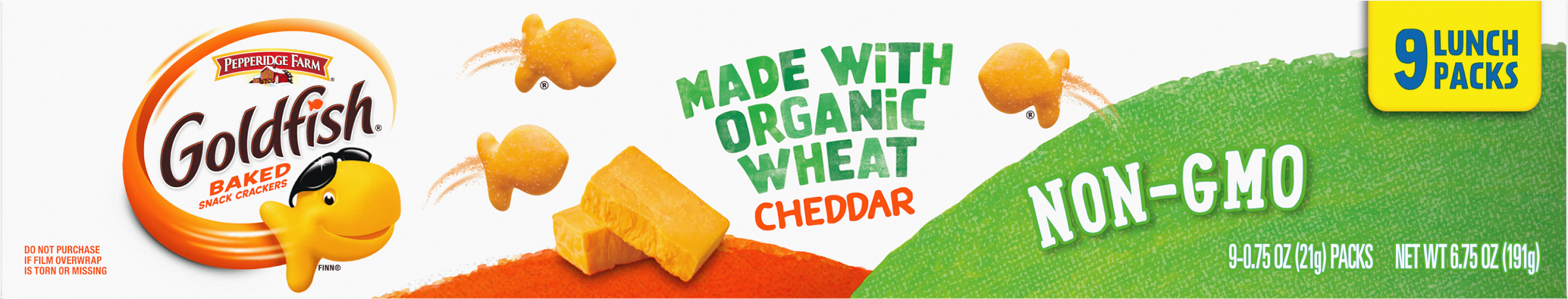 Baked Snack Crackers, Cheddar, 9 Lunch Packs