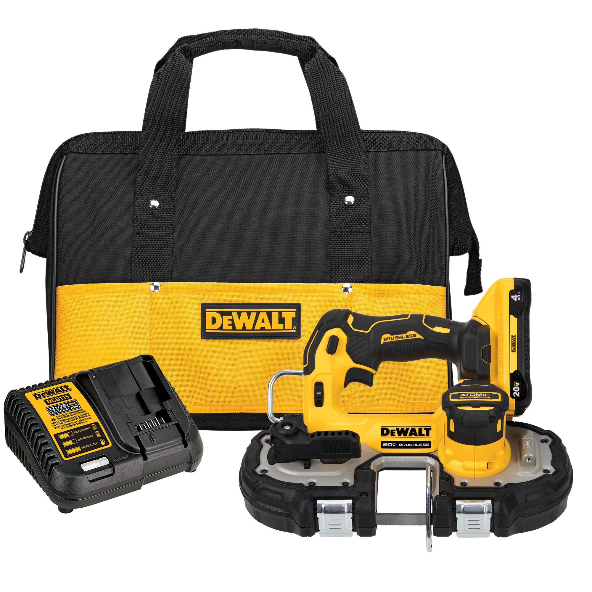 White Cap Dewalt 1 3 4 Atomic 20V Max Brushless Cordless Compact Bandsaw Kit